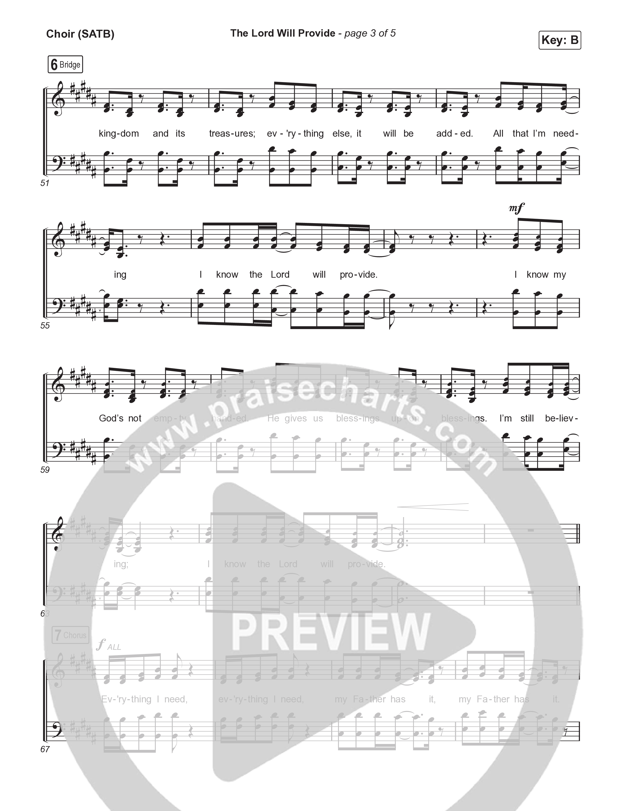 The Lord Will Provide Choir Sheet (SATB) (Passion / Jamie MacDonald / Landon Wolfe)