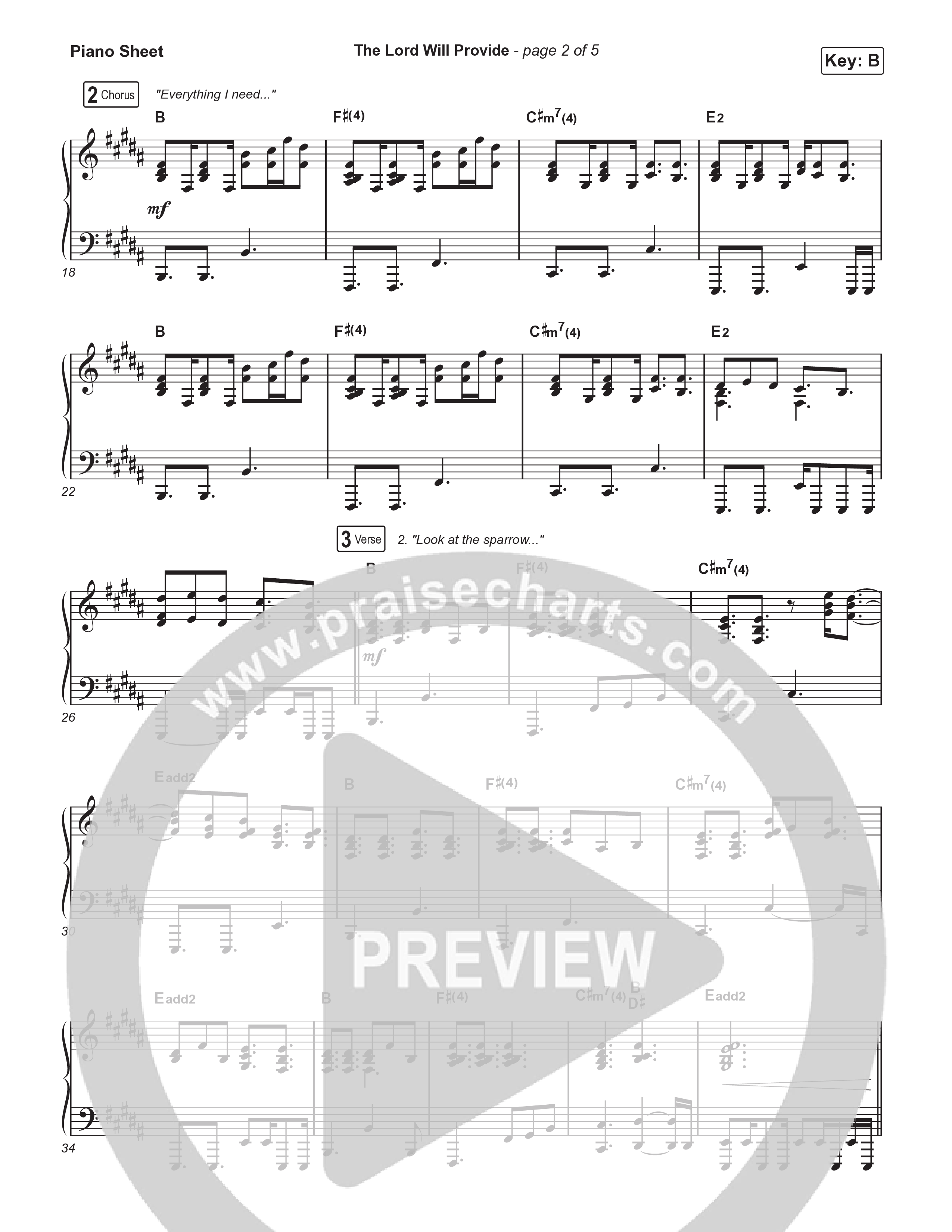 The Lord Will Provide Piano Sheet (Passion / Jamie MacDonald / Landon Wolfe)