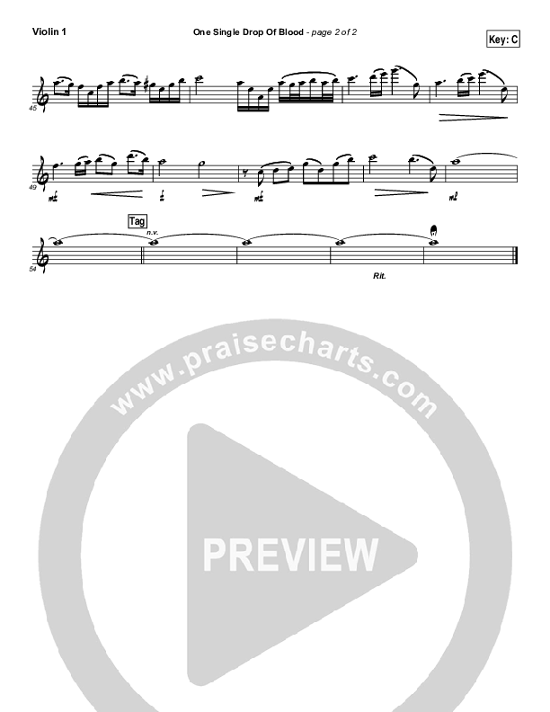 One Single Drop Violin 1 (Gateway Worship)