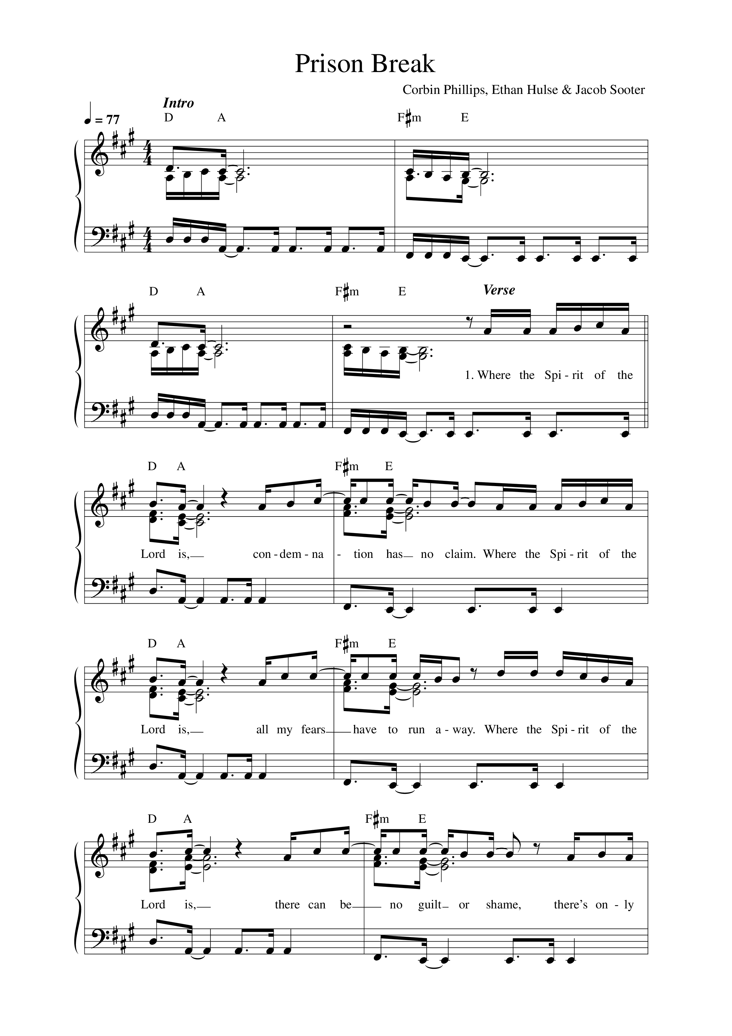 Prison Break (Live) Lead Sheet Melody (Thrive Worship)