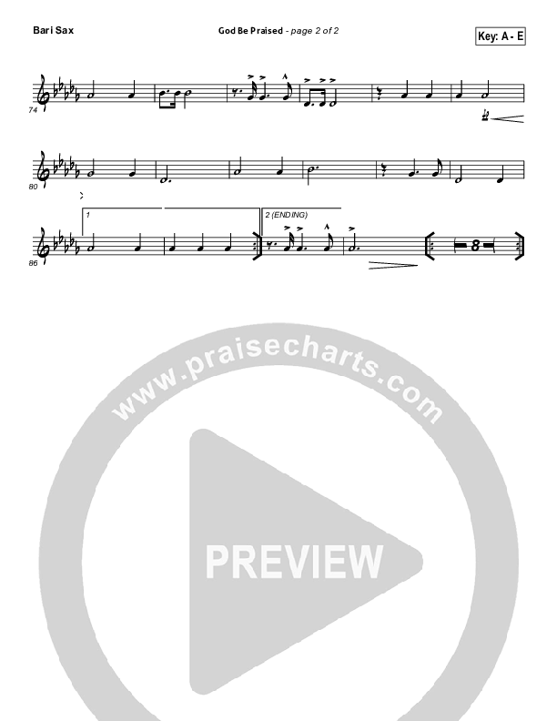 God Be Praised Bari Sax (Gateway Worship)