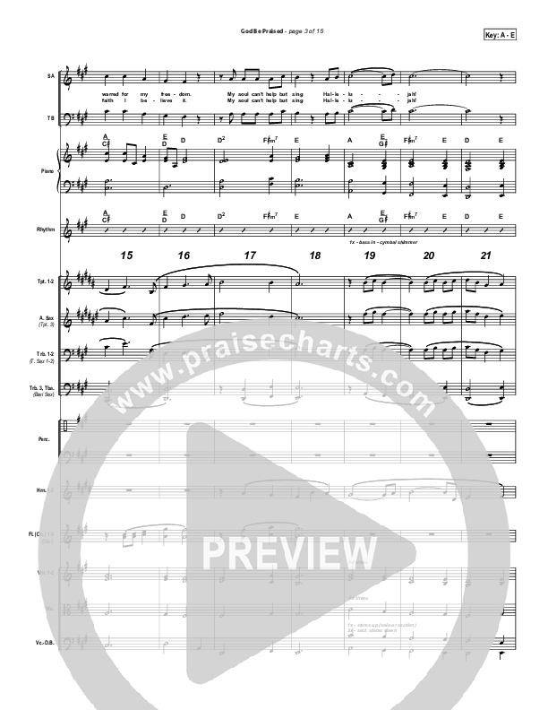 God Be Praised Conductor's Score (Gateway Worship)