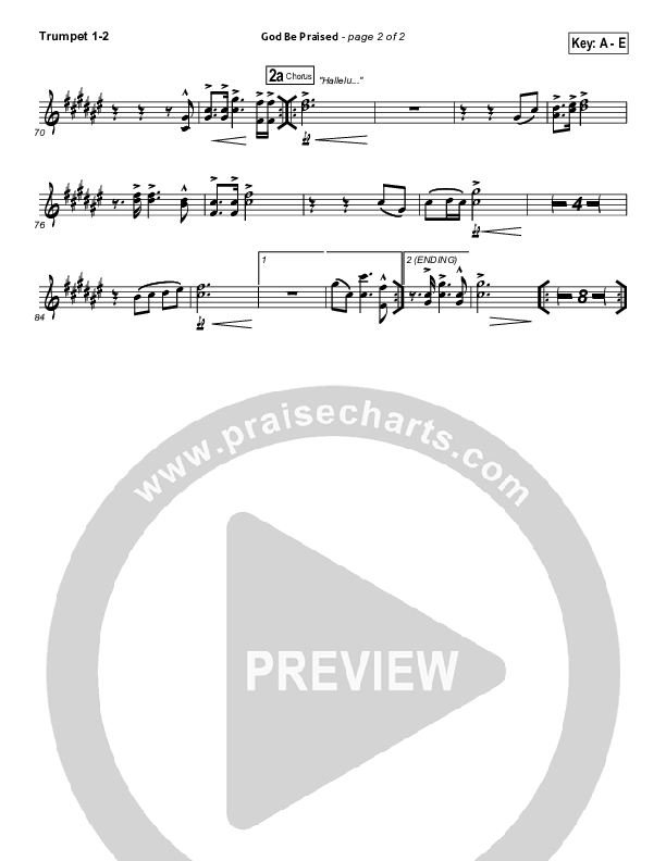 God Be Praised Trumpet 1,2 (Gateway Worship)