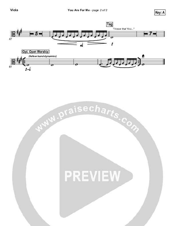 You Are For Me Viola (Gateway Worship)