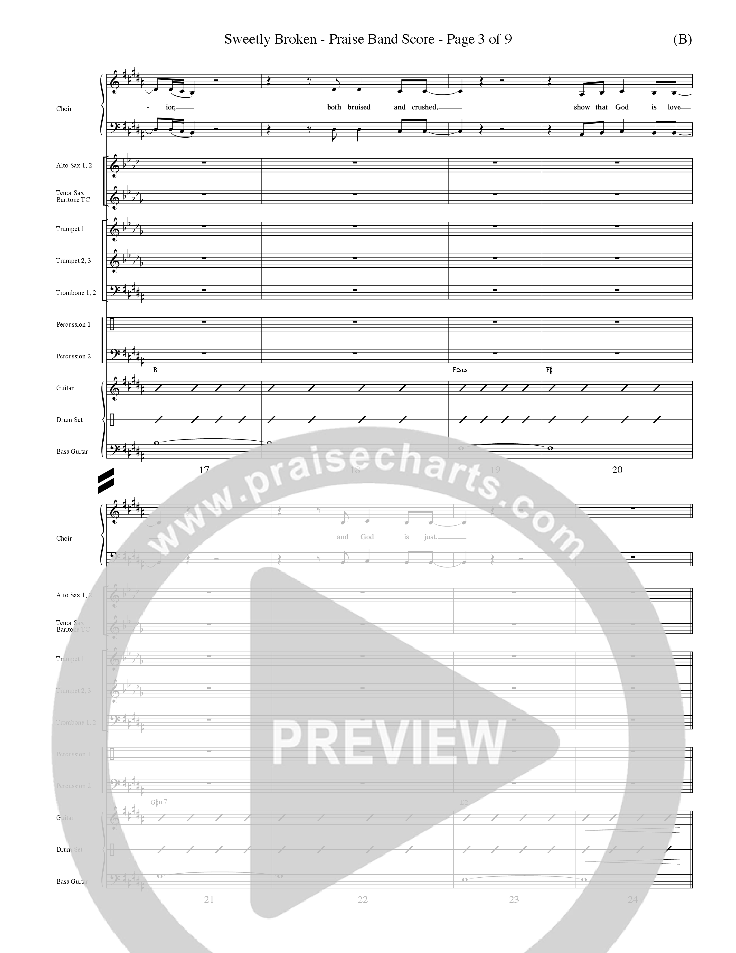Sweetly Broken (Choral Anthem SATB) Conductor's Score (Word Music Choral / Arr. Jeremy Riddle)