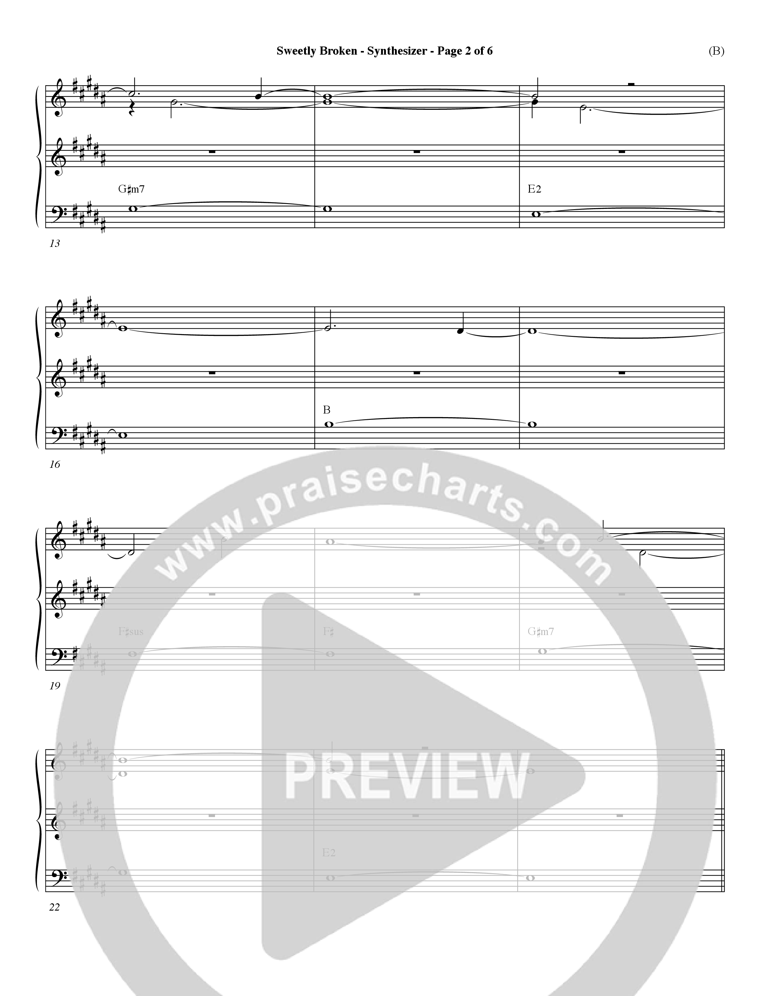 Sweetly Broken (Choral Anthem SATB) Synth (Word Music Choral / Arr. Jeremy Riddle)