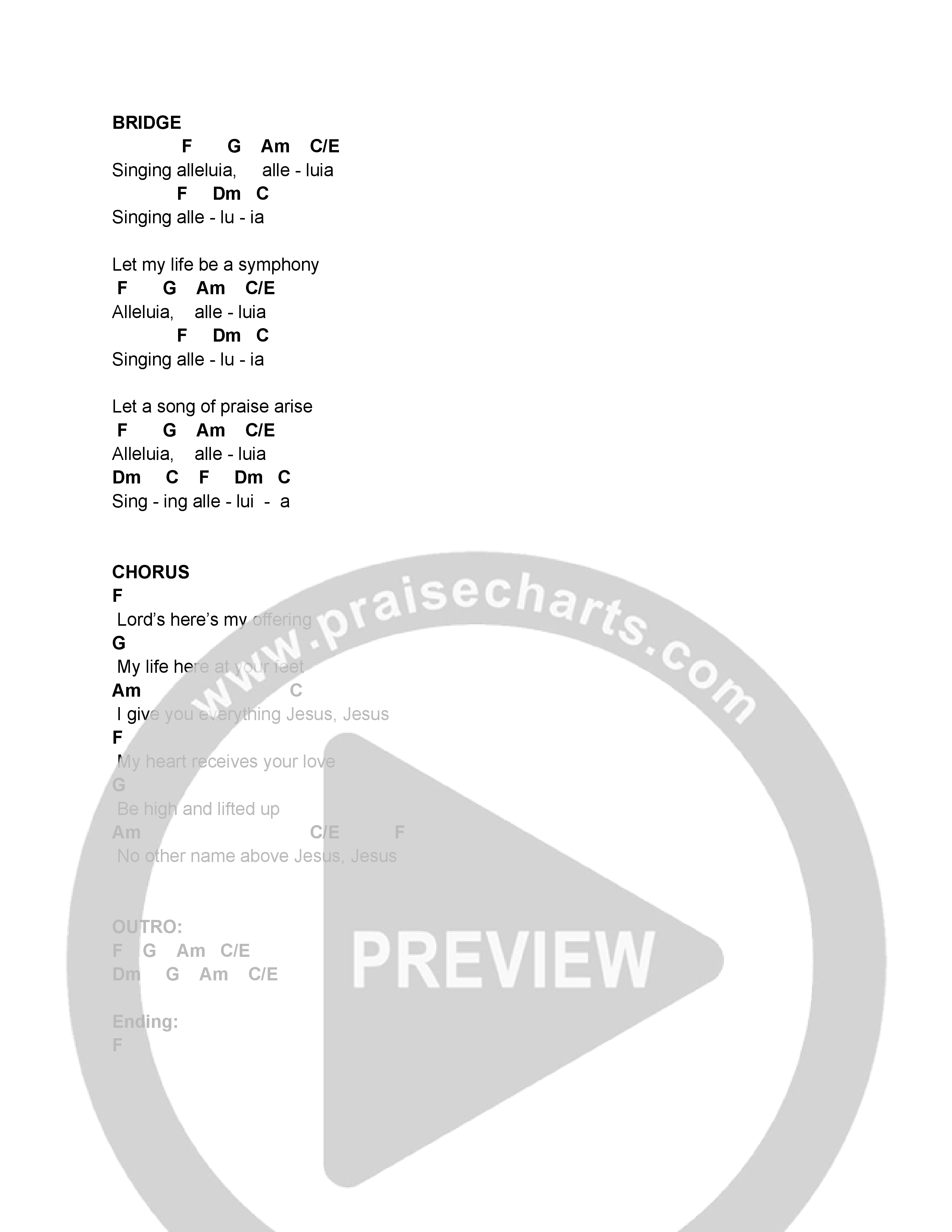 Symphony Chord Chart (CBC Worship)