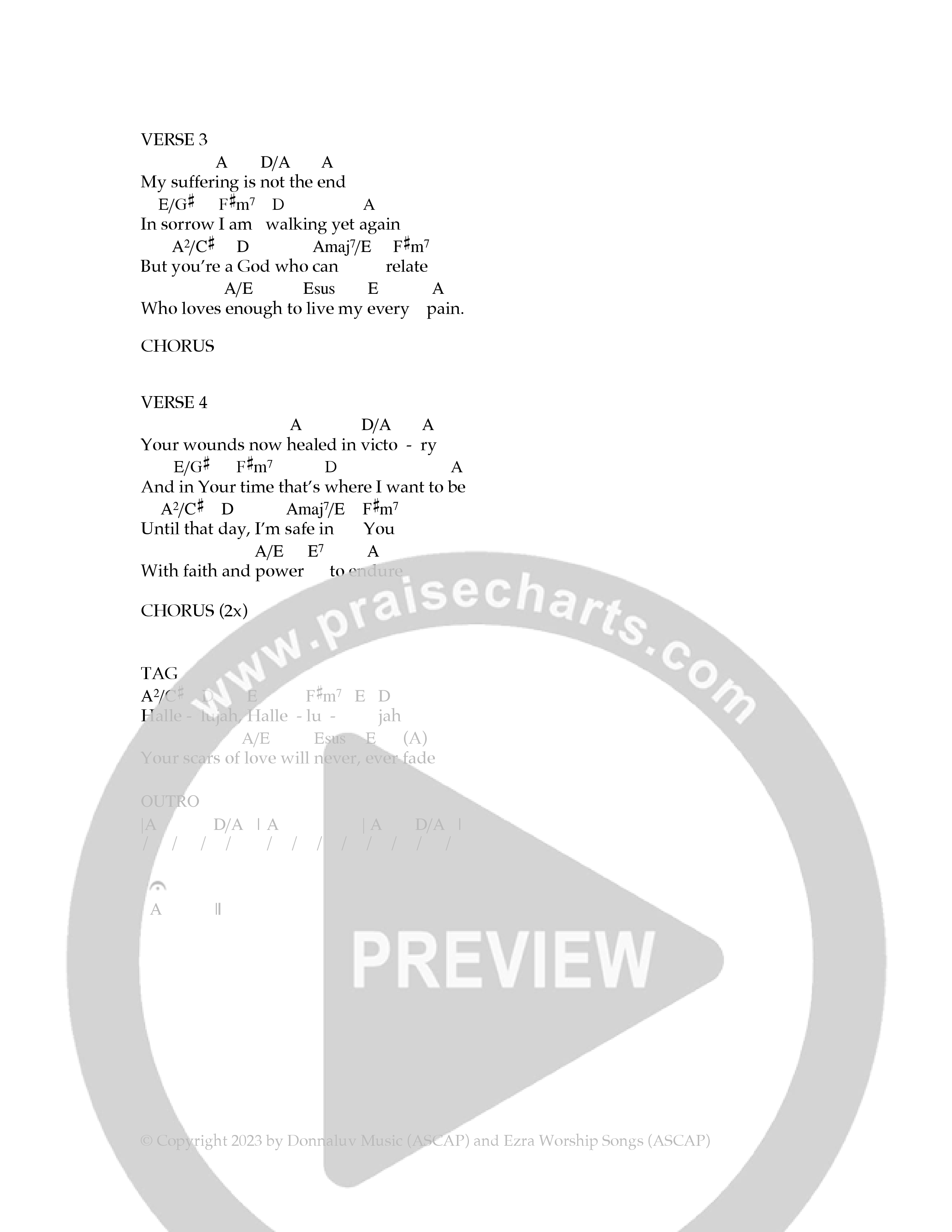 Hallelujah (Scars) Chord Chart (Ezra Worship Initiative)