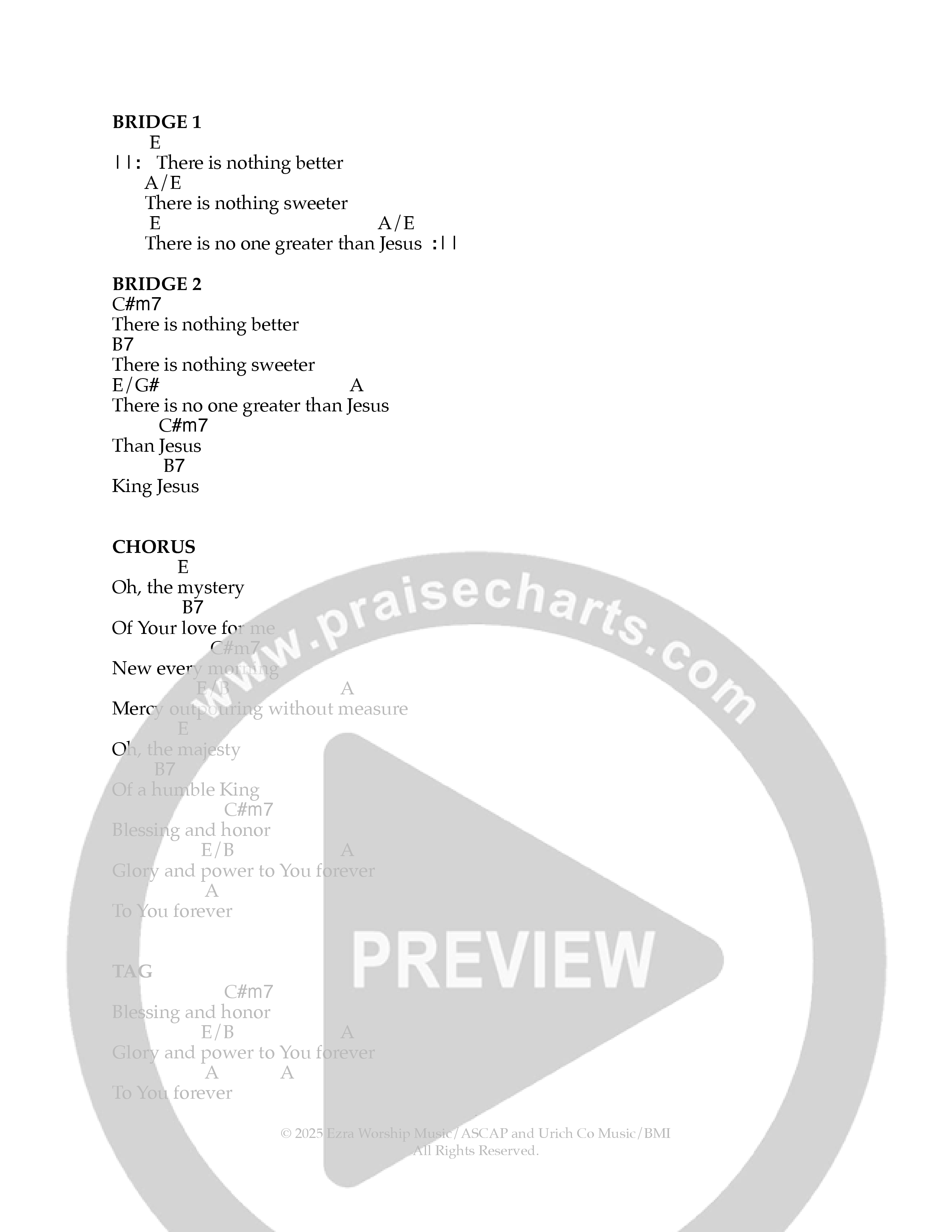 To You Forever Chord Chart (Ezra Worship Initiative)