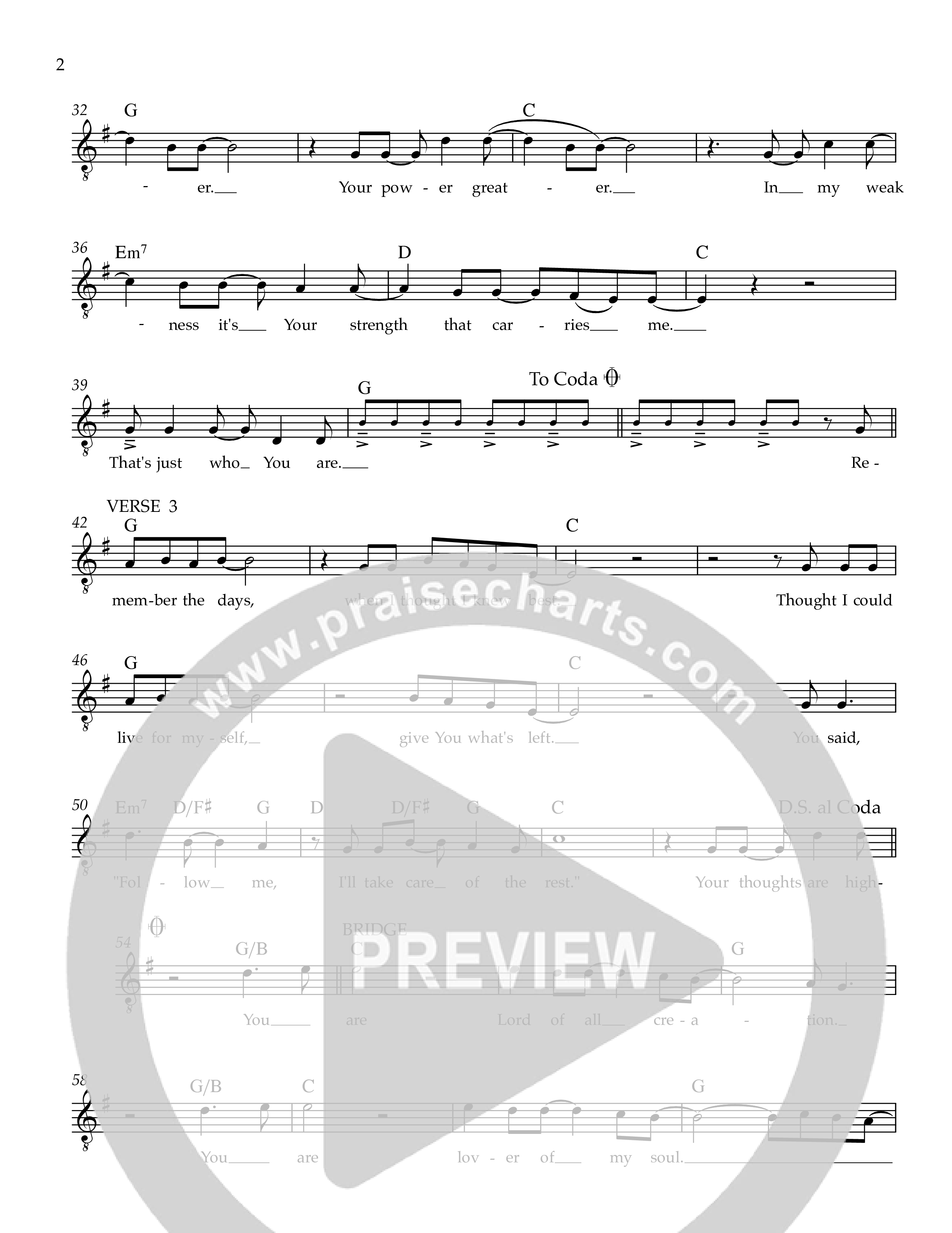 Who You Are Lead Sheet Melody (Ezra Worship Initiative)