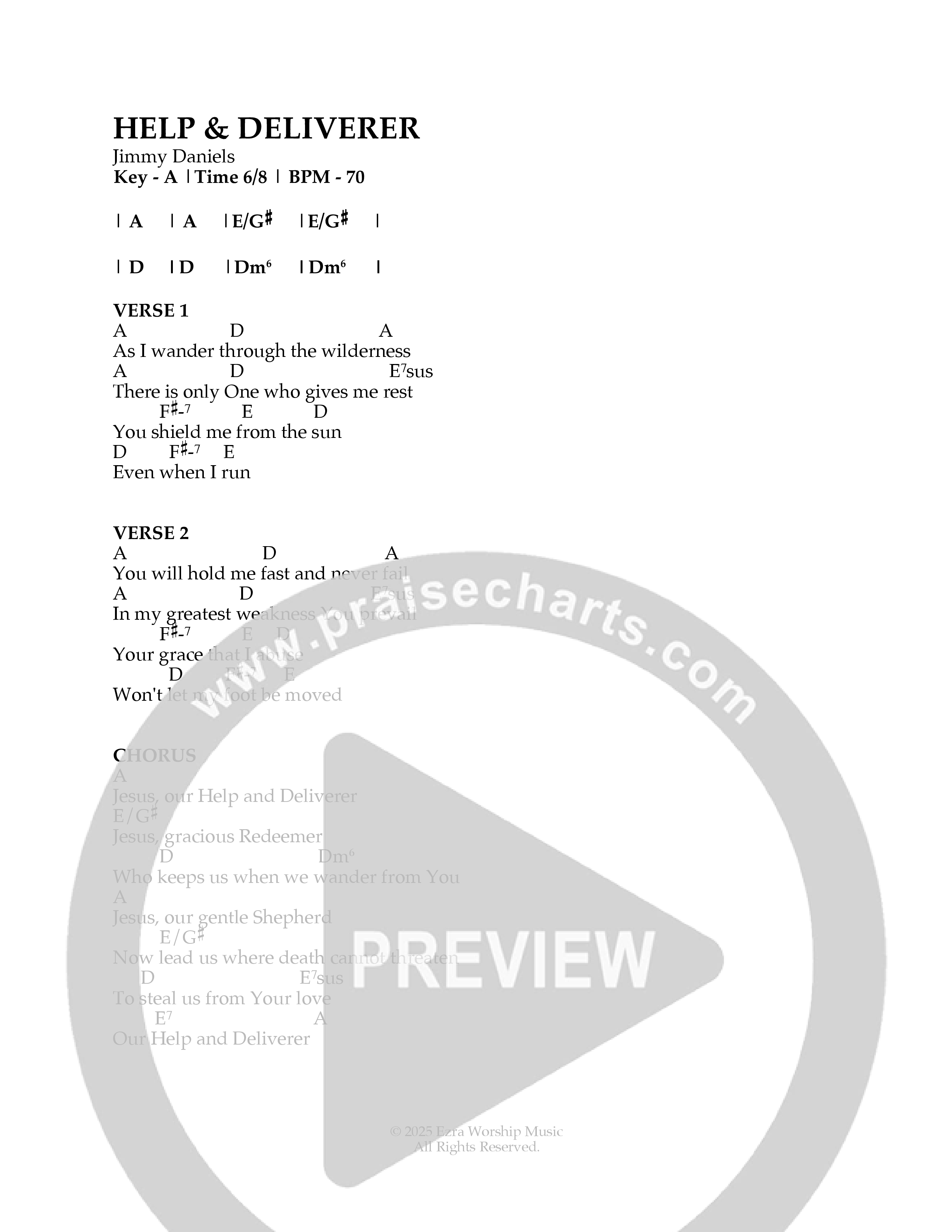 Help And Deliverer Chord Chart (Ezra Worship Initiative)