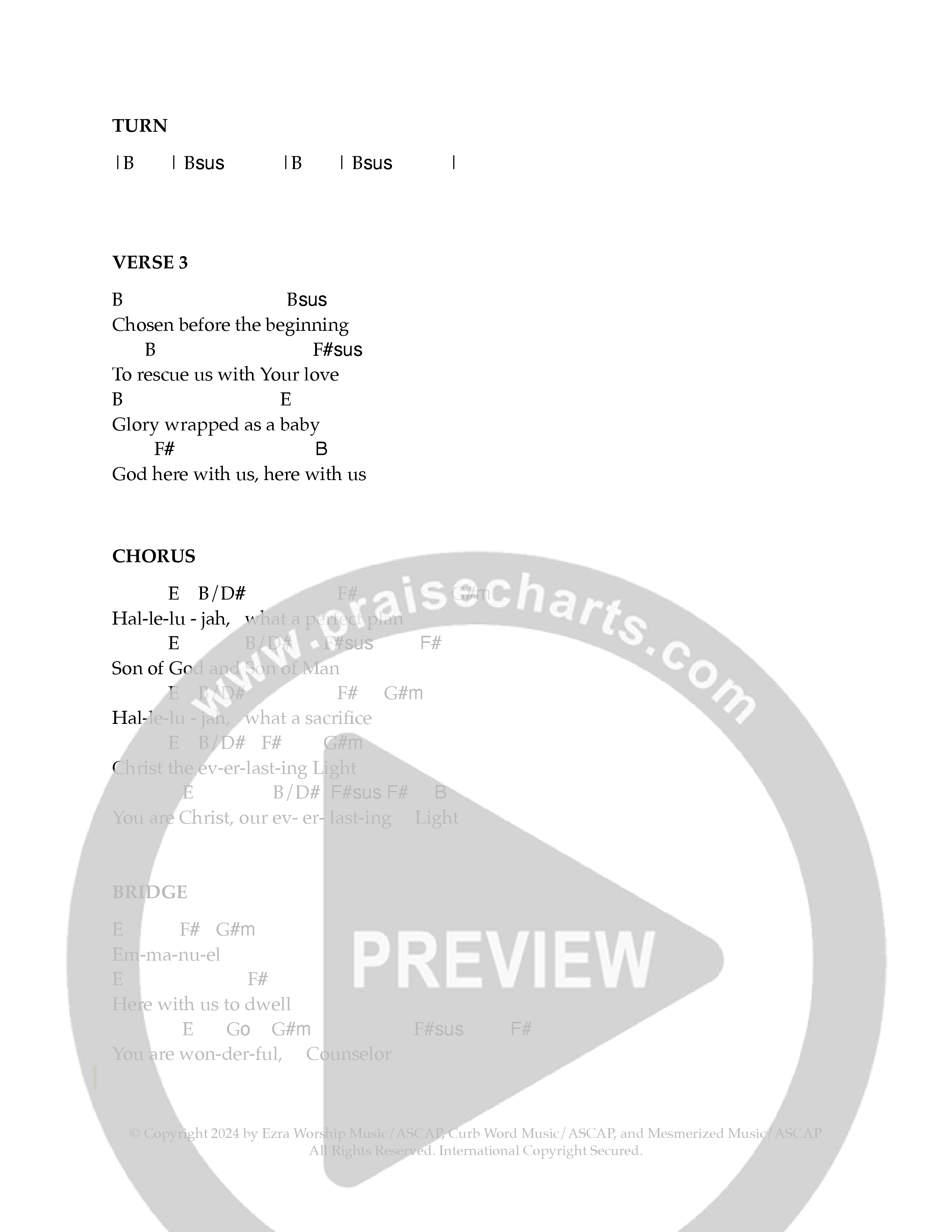 Everlasting Light Chord Chart (Ezra Worship Initiative)