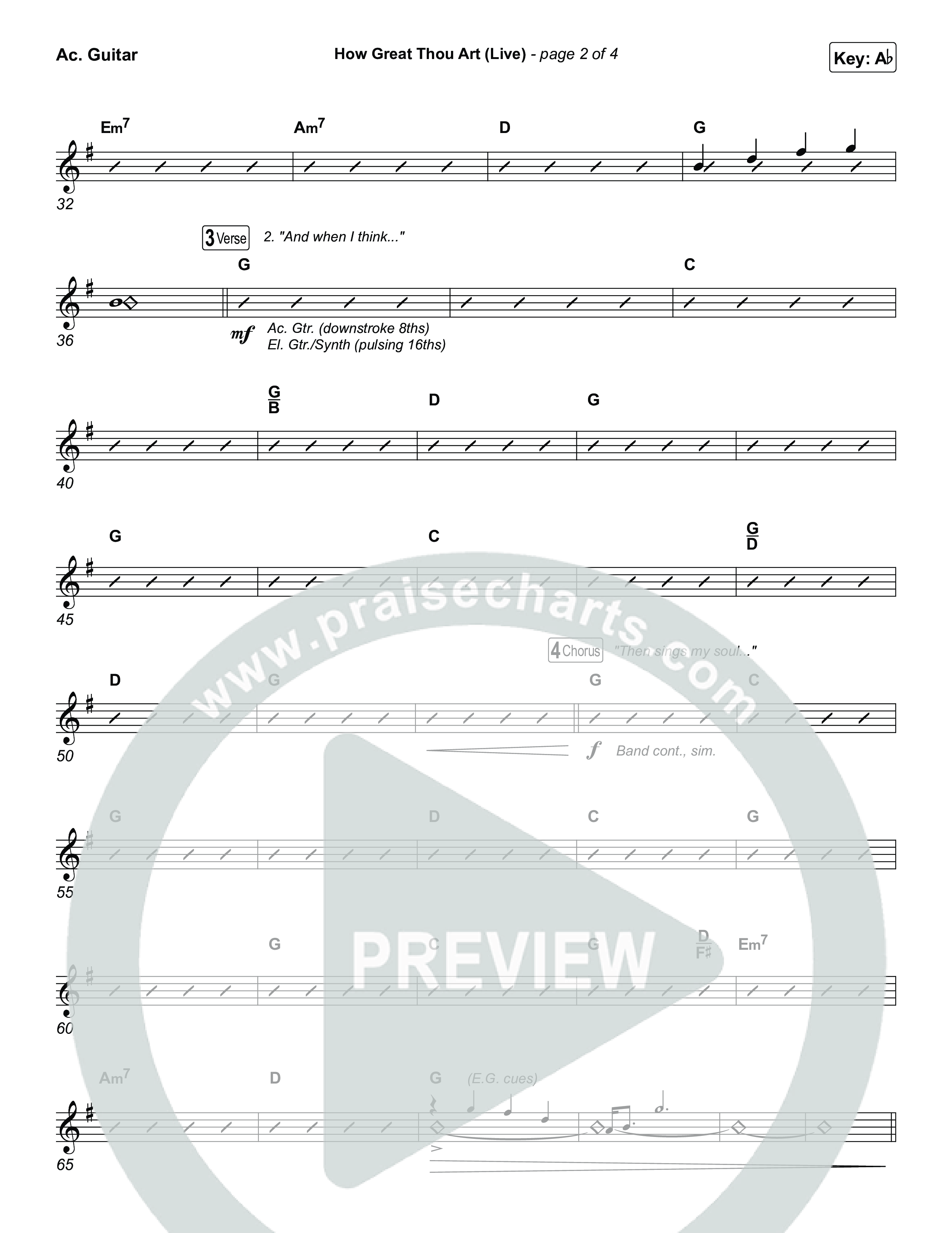 How Great Thou Art (Live) Acoustic Guitar (Bethel Music / Garett & Kate)