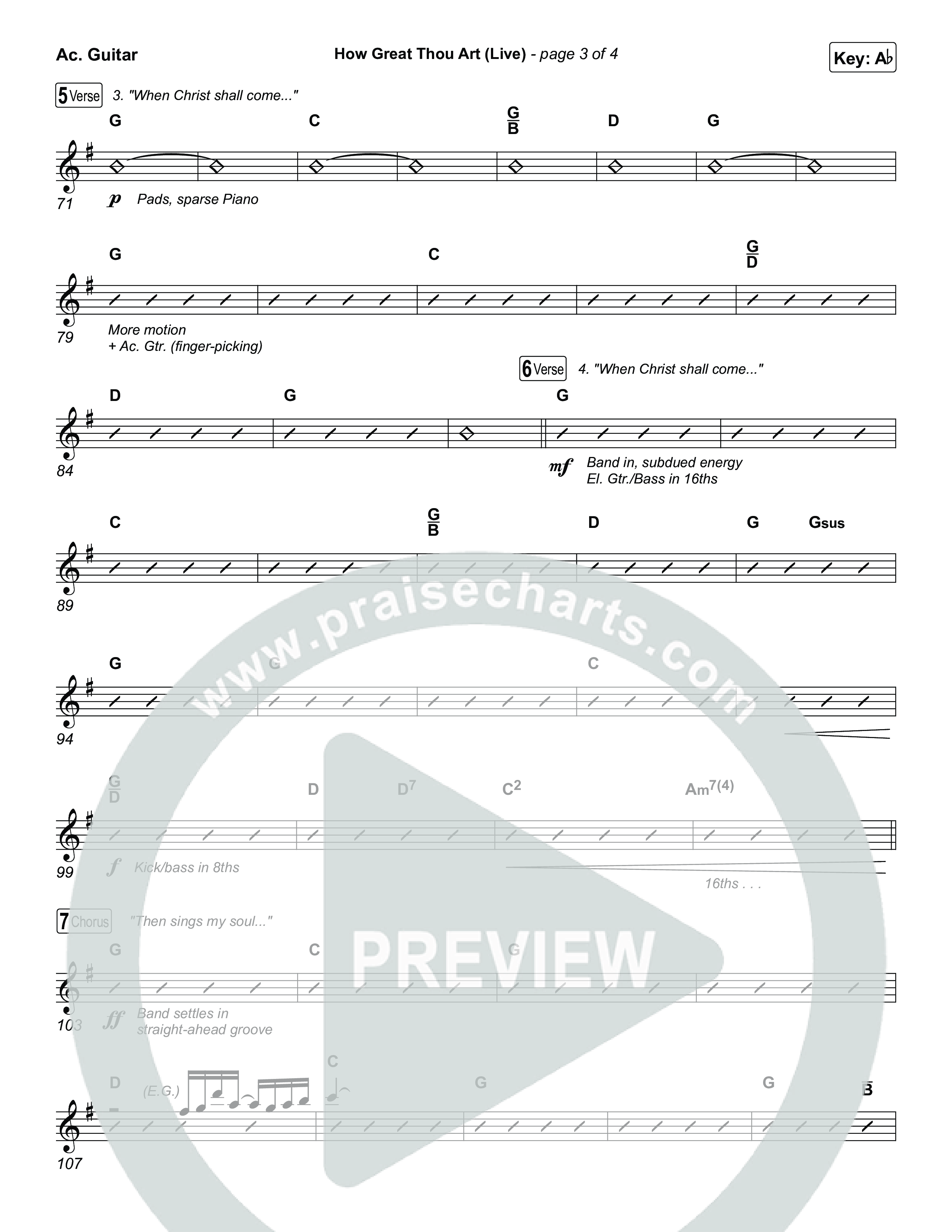 How Great Thou Art (Live) Acoustic Guitar (Bethel Music / Garett & Kate)