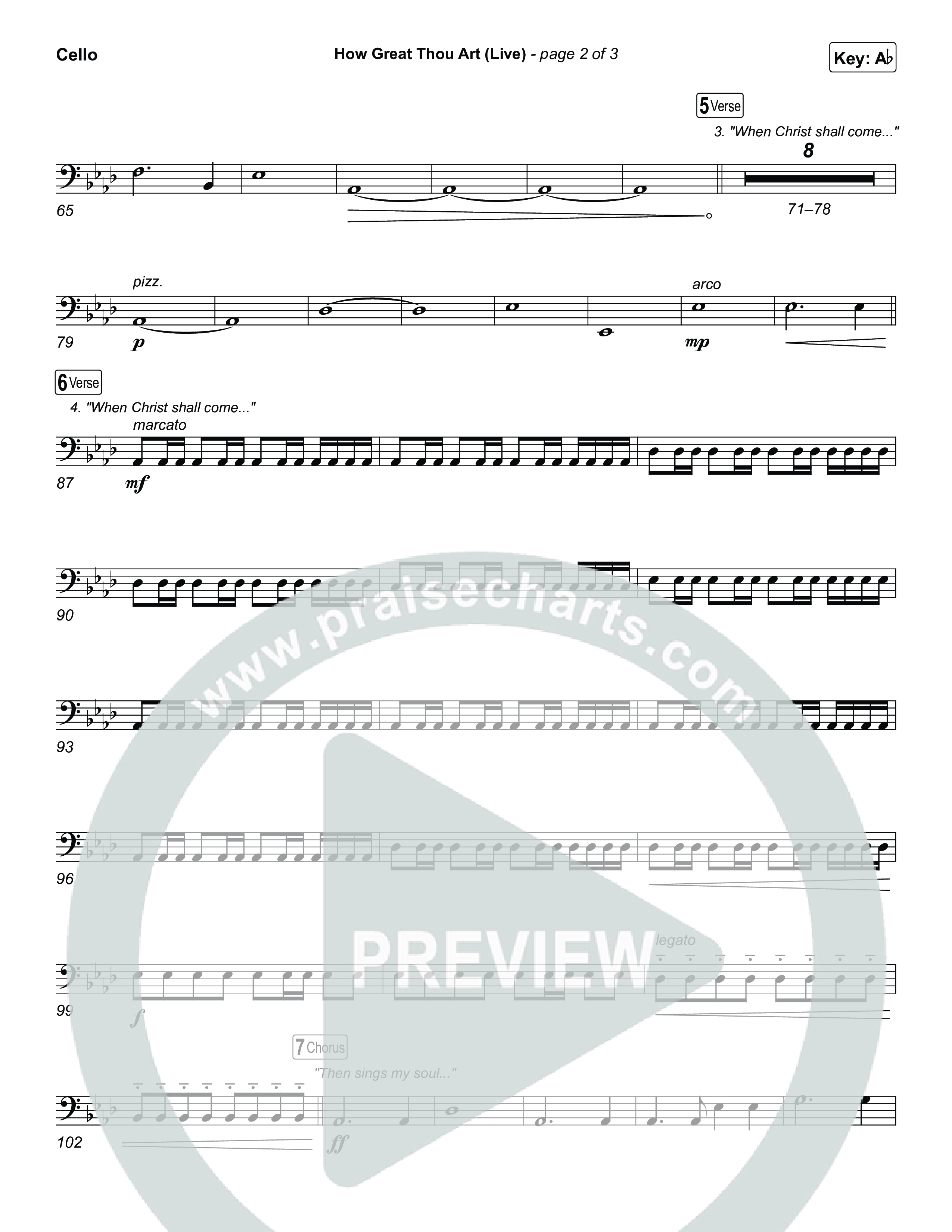 How Great Thou Art (Live) Cello (Bethel Music / Garett & Kate)