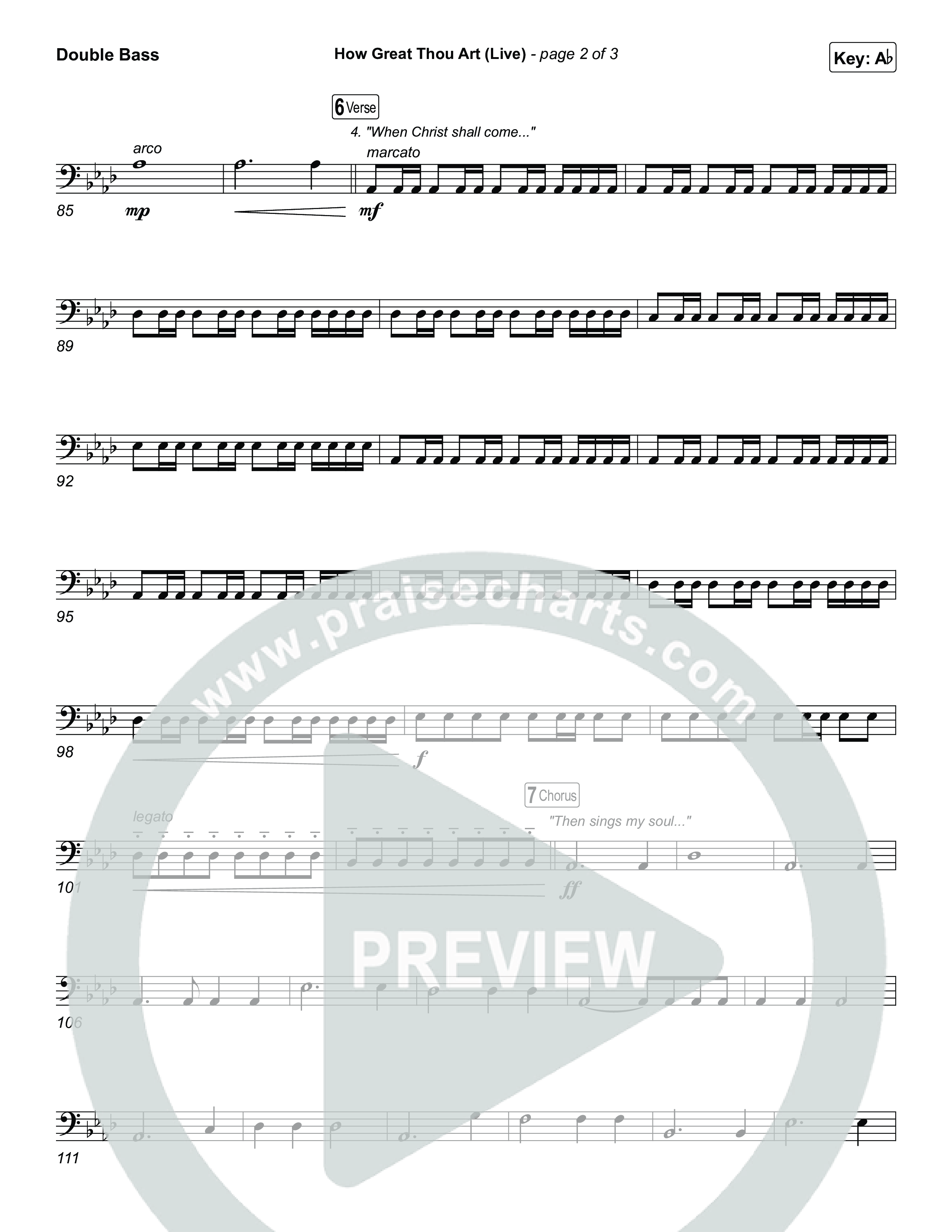 How Great Thou Art (Live) String Bass (Bethel Music / Garett & Kate)