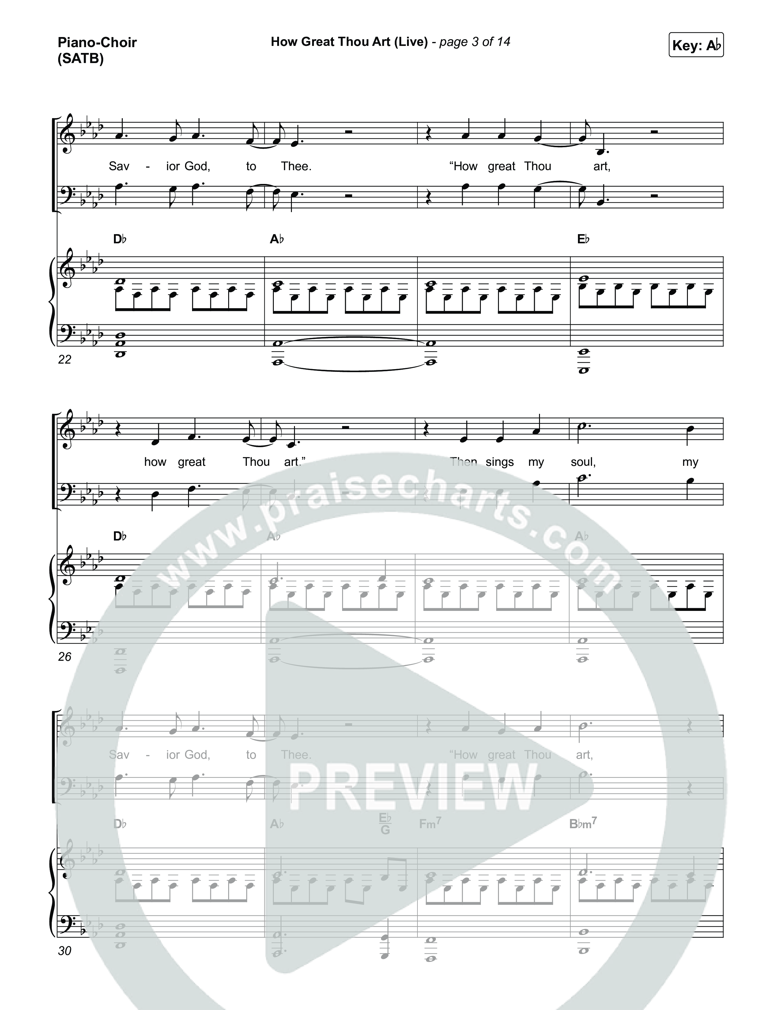 How Great Thou Art (Live) Piano/Vocal Pack (Bethel Music / Garett & Kate)