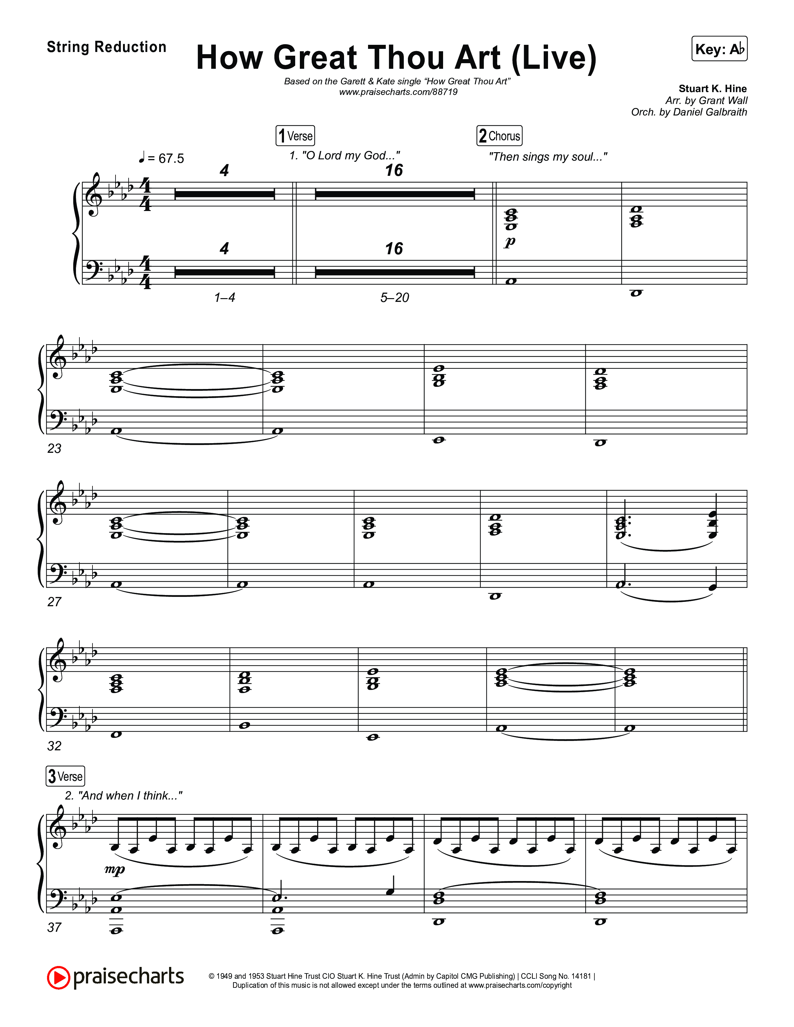 How Great Thou Art (Live) String Reduction (Bethel Music / Garett & Kate)