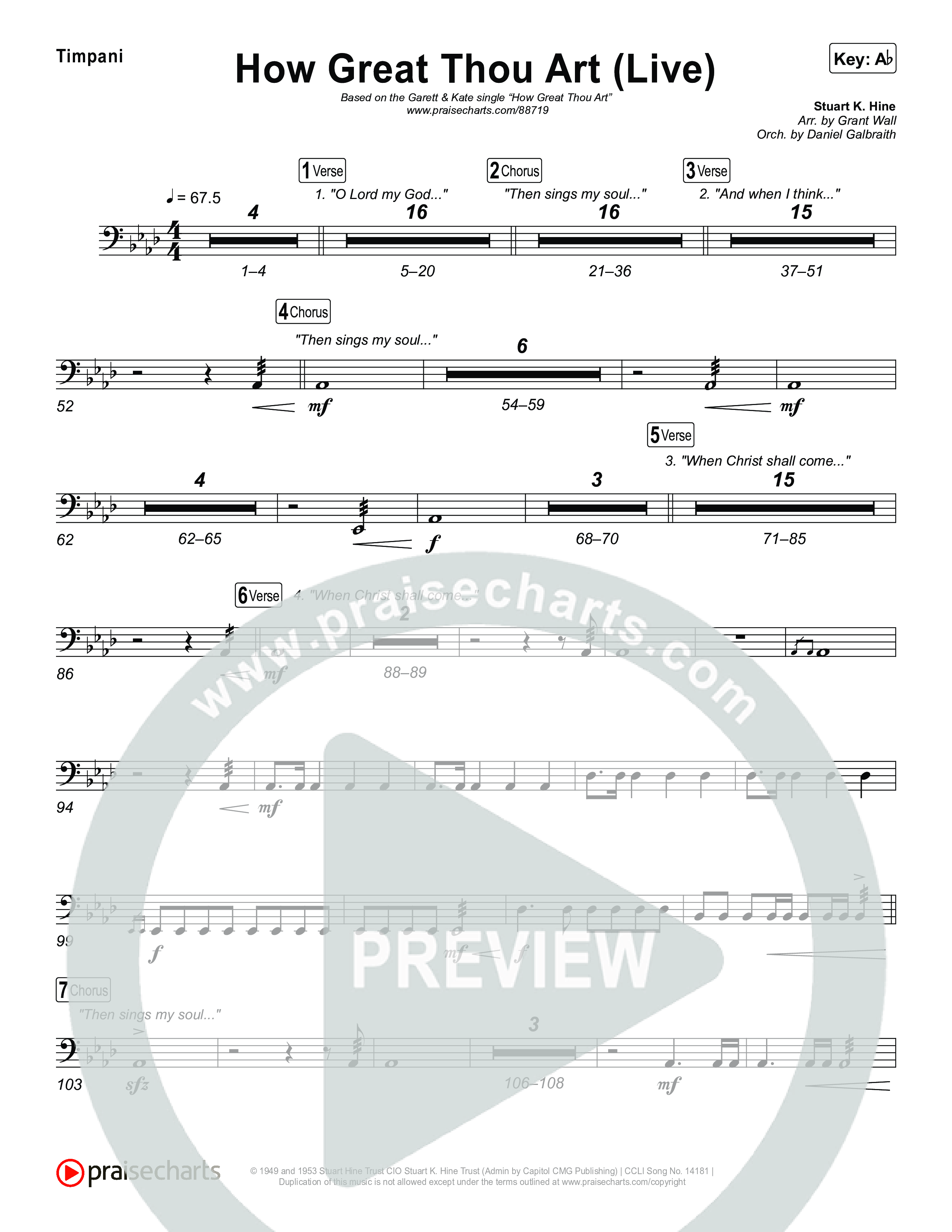 How Great Thou Art (Live) Timpani (Bethel Music / Garett & Kate)