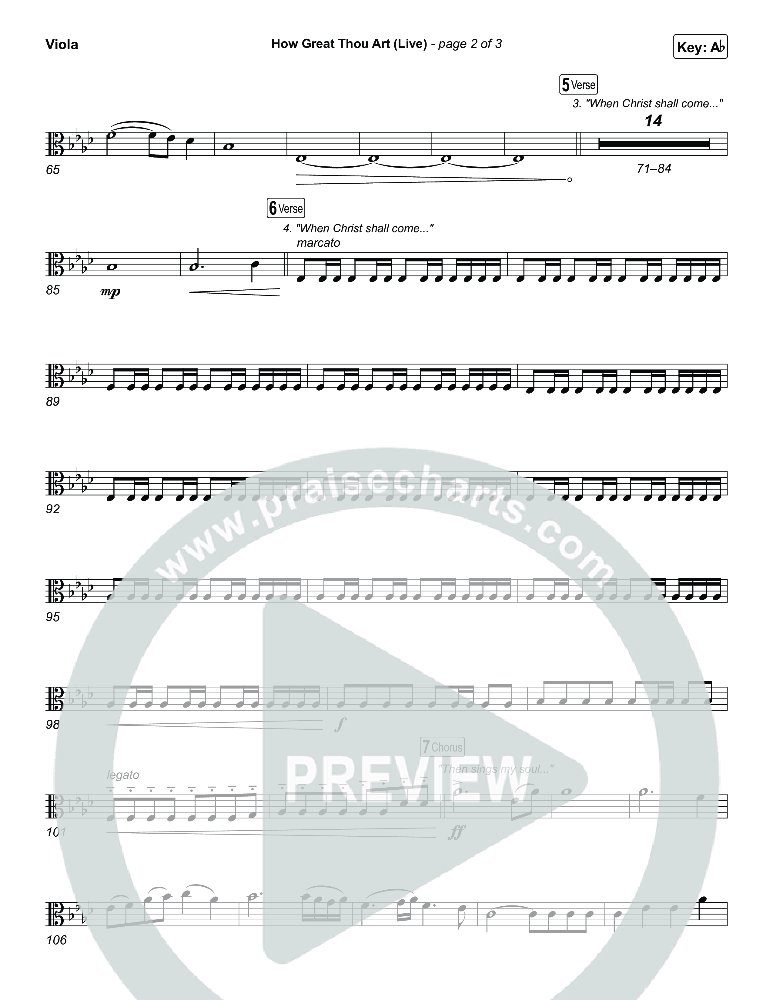 How Great Thou Art (Live) Viola (Bethel Music / Garett & Kate)