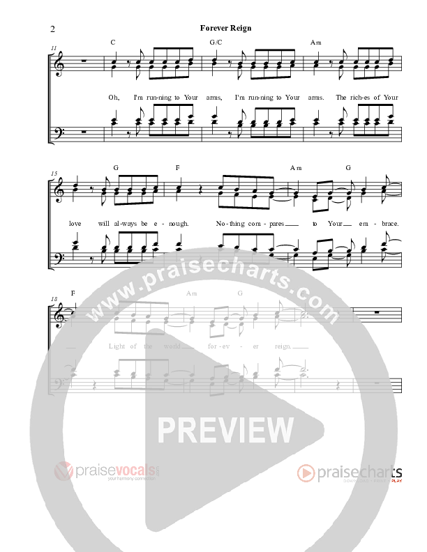 Forever Reign Lead Sheet (PraiseVocals)