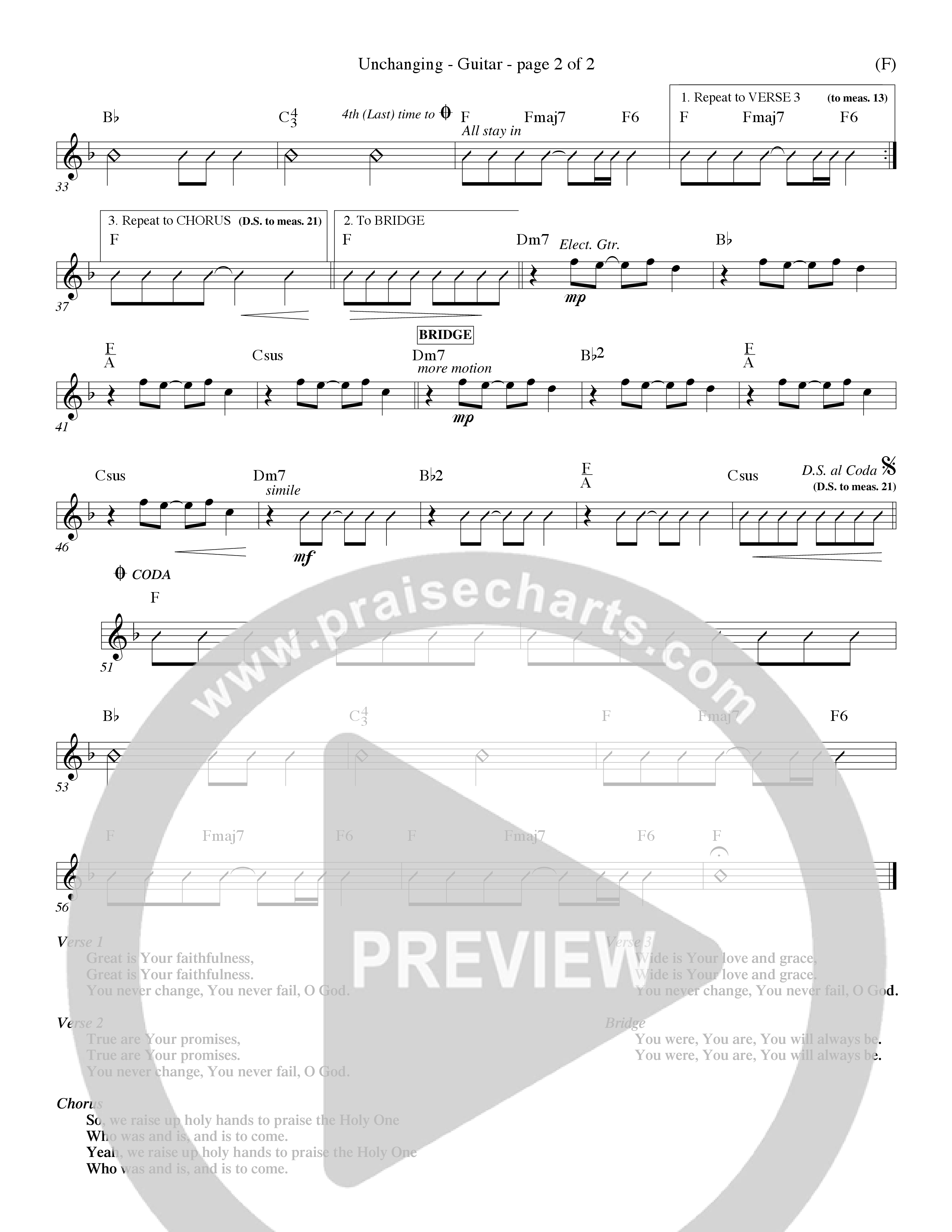 Unchanging (Choral Anthem SATB) Acoustic Guitar (Word Music Choral / Orch. Dave Williamson)
