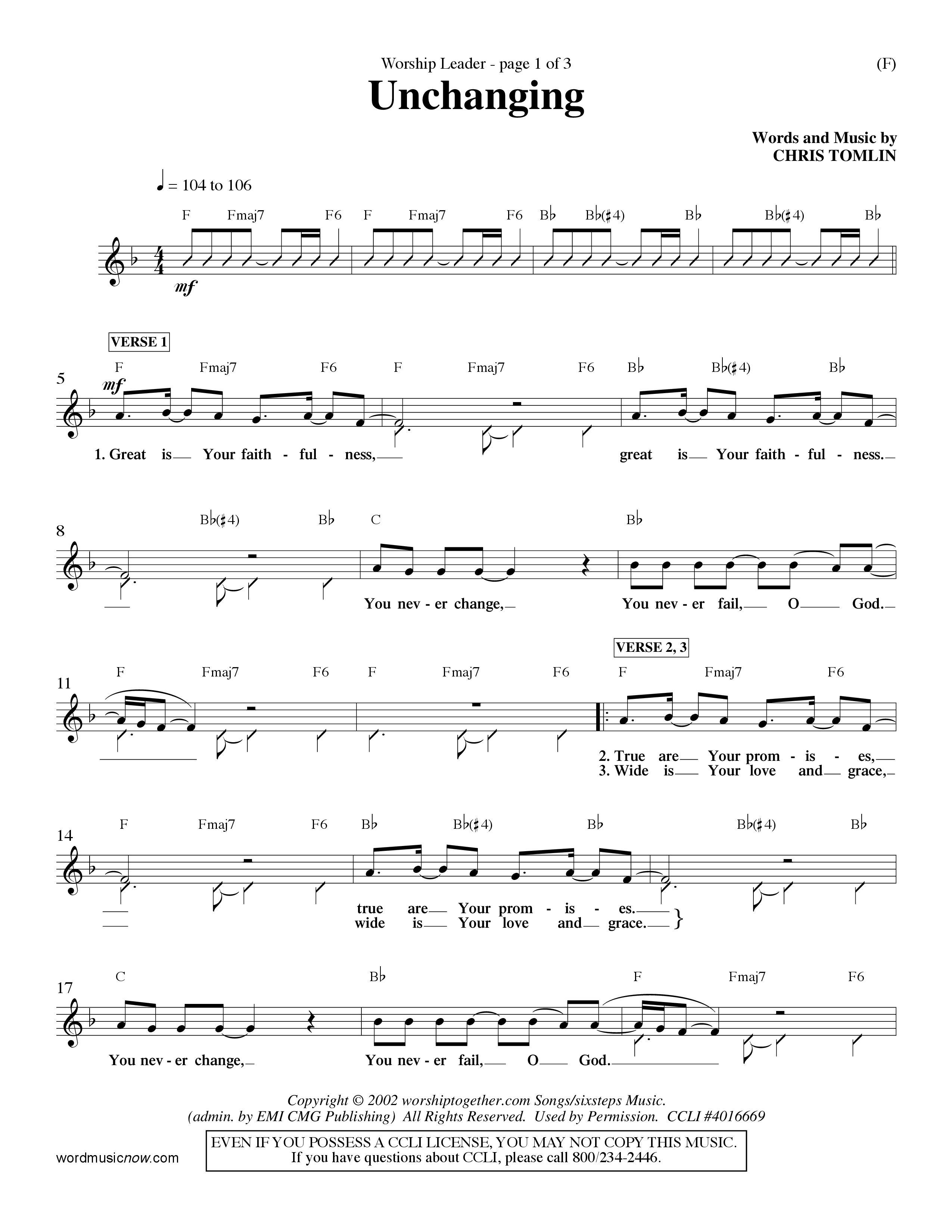 Unchanging (Choral Anthem SATB) Rhythm Pack (Word Music Choral / Orch. Dave Williamson)