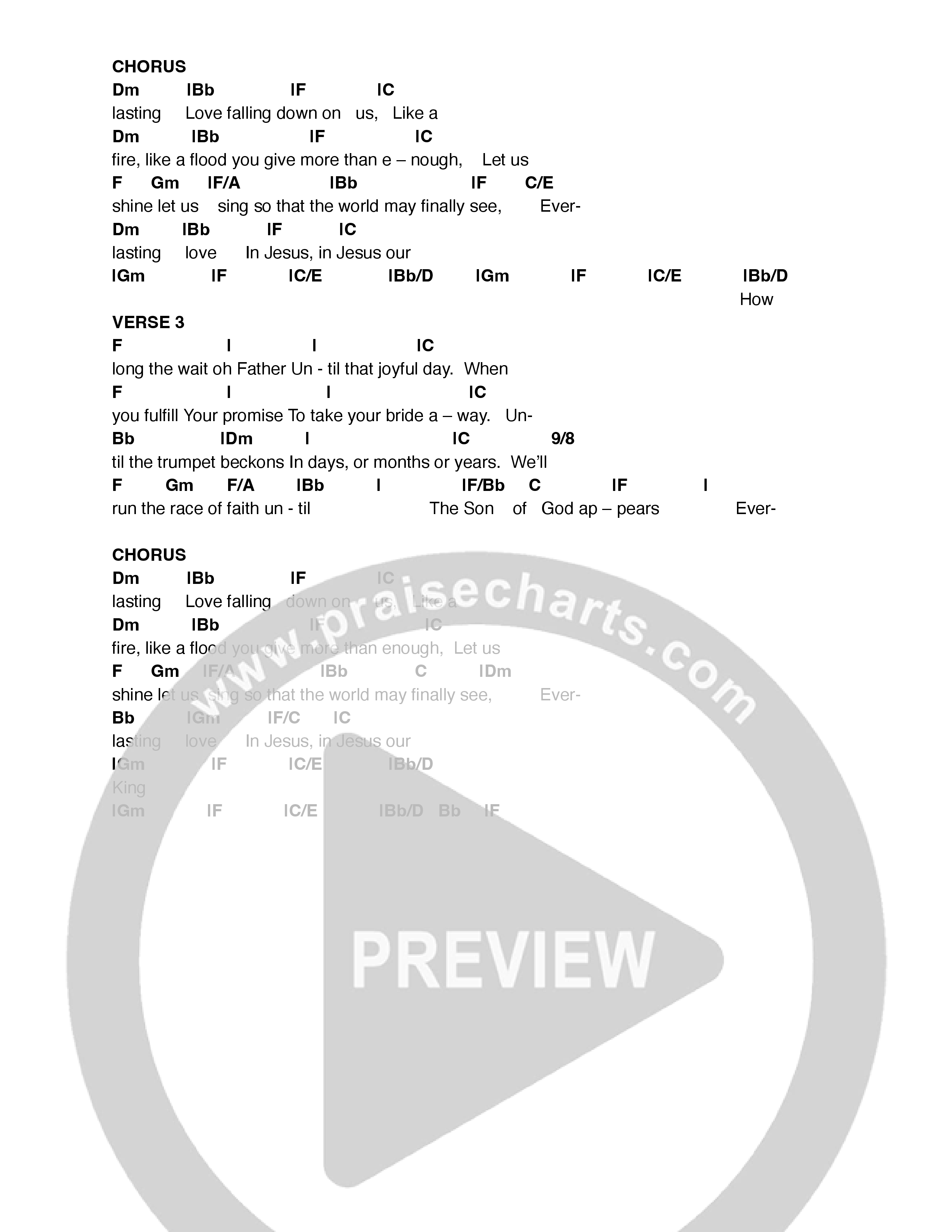 Everlasting Love Chord Chart (Justin Unger)