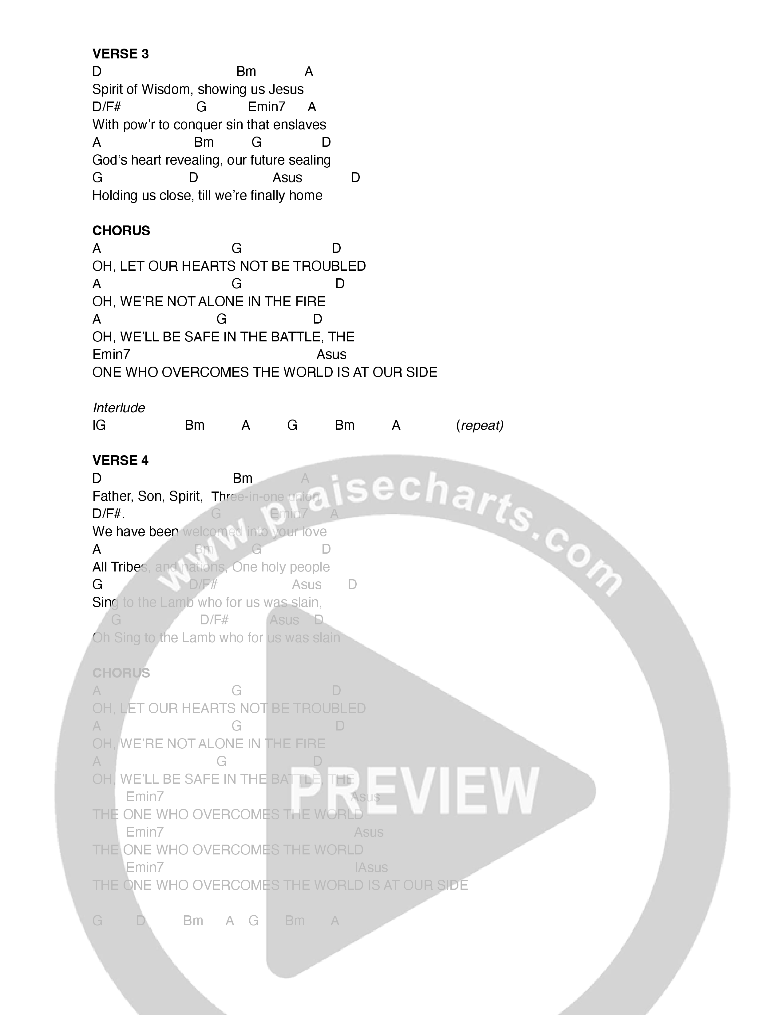 At Our Side Chord Chart (Justin Unger)
