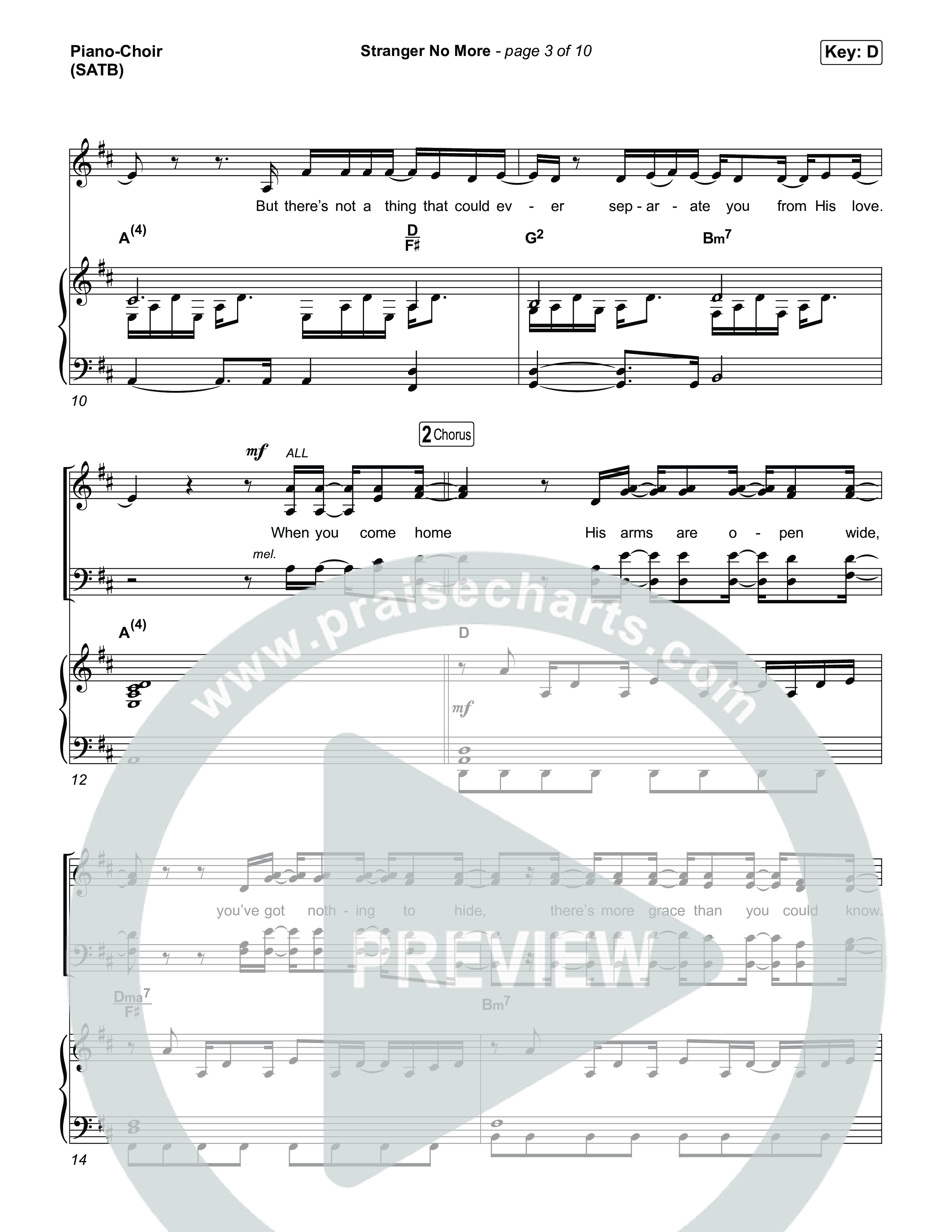 Stranger No More Piano/Vocal Pack (Big Daddy Weave / Zach Williams)