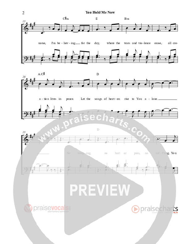 You Hold Me Now Lead Sheet (PraiseVocals)