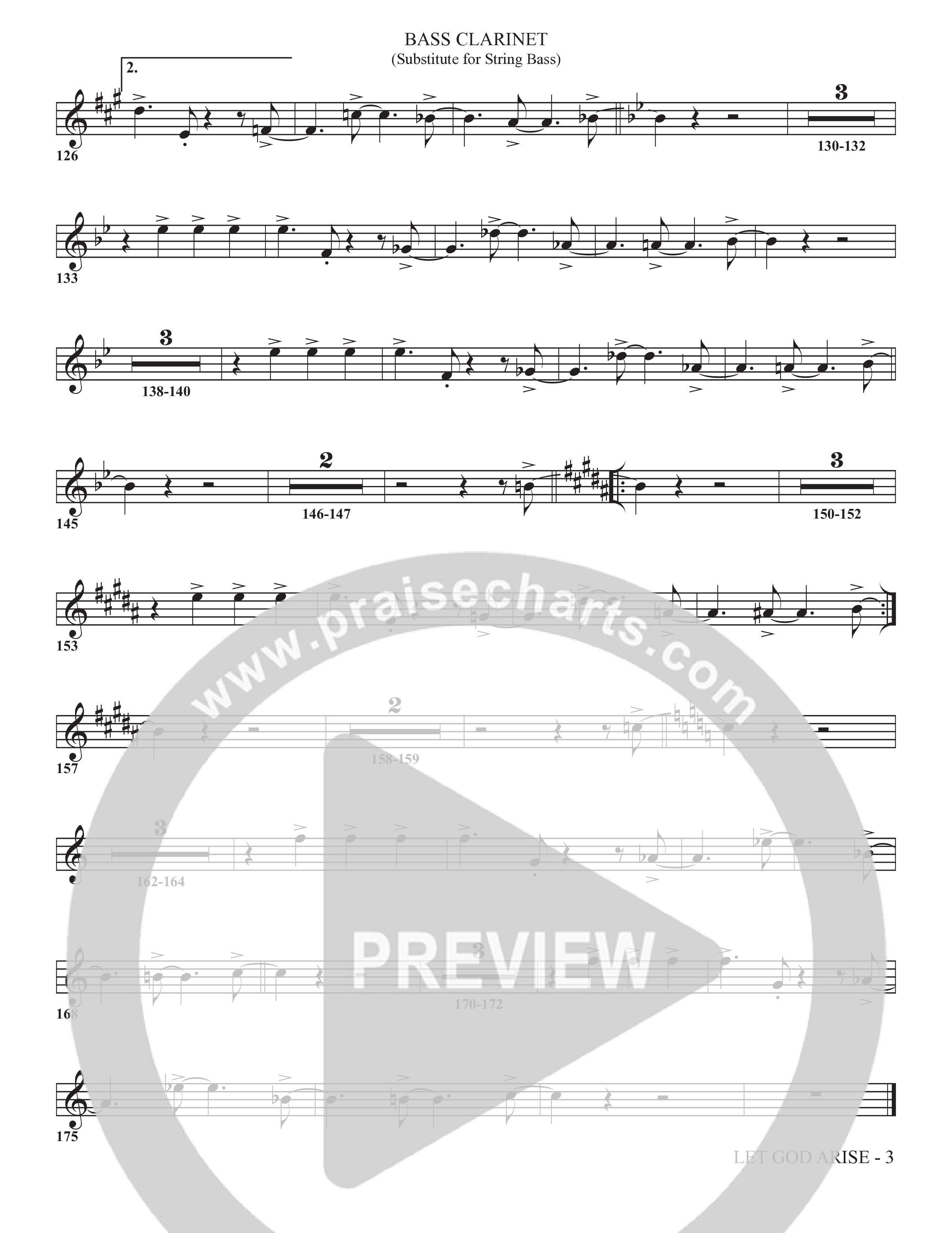 Let God Arise (Choral Anthem SATB) Bass Clarinet (The Brooklyn Tabernacle Choir / Arr. Carol Cymbala / Orch. Jason Michael Webb)