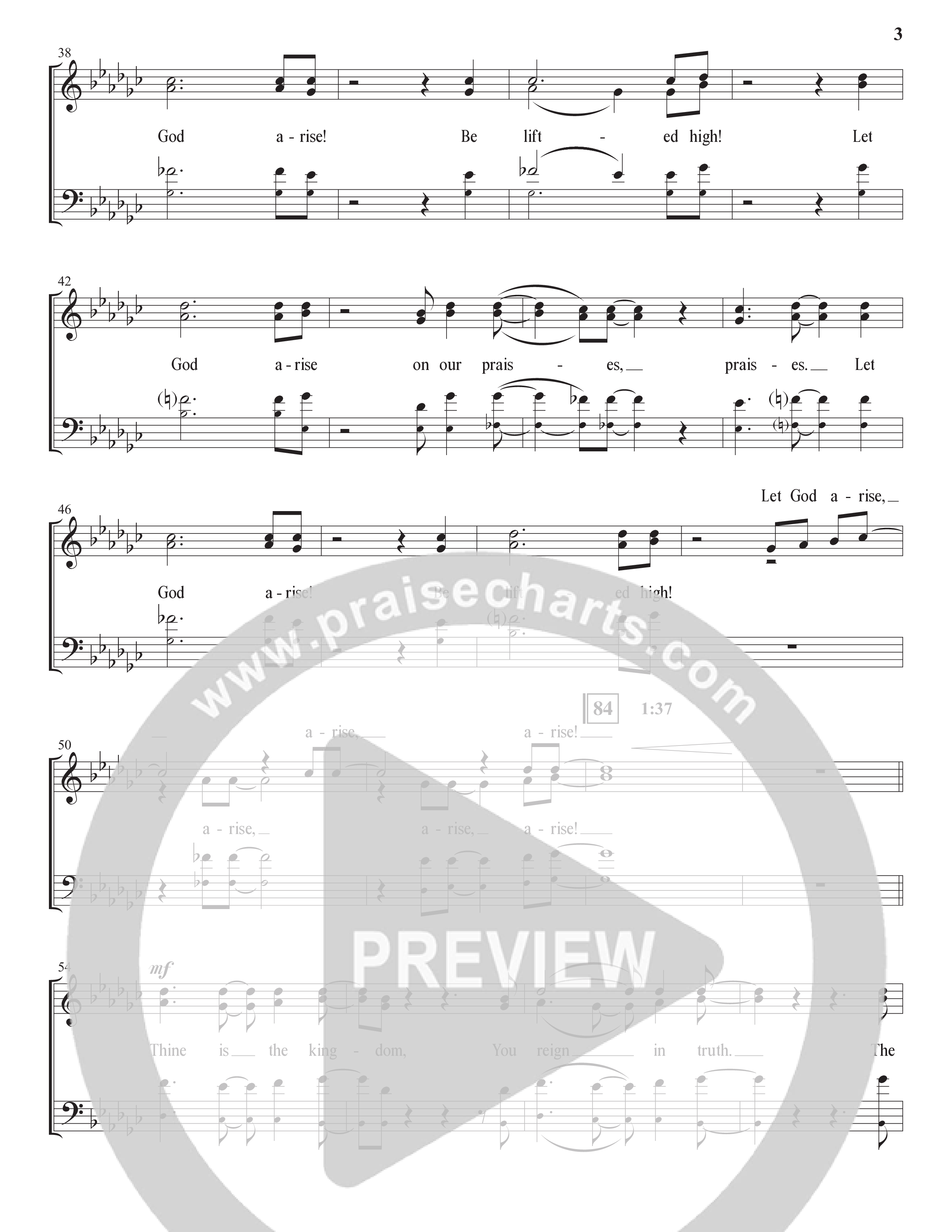 Let God Arise (Choral Anthem SATB) Choir Sheet (SATB) (The Brooklyn Tabernacle Choir / Arr. Carol Cymbala / Orch. Jason Michael Webb)