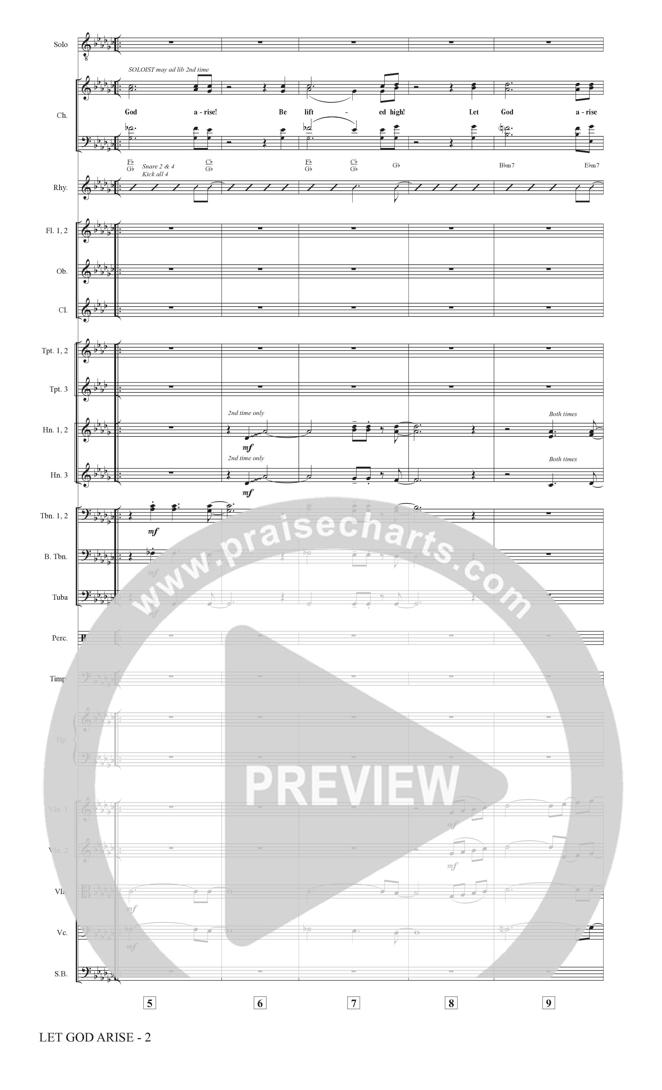 Let God Arise (Choral Anthem SATB) Conductor's Score (The Brooklyn Tabernacle Choir / Arr. Carol Cymbala / Orch. Jason Michael Webb)