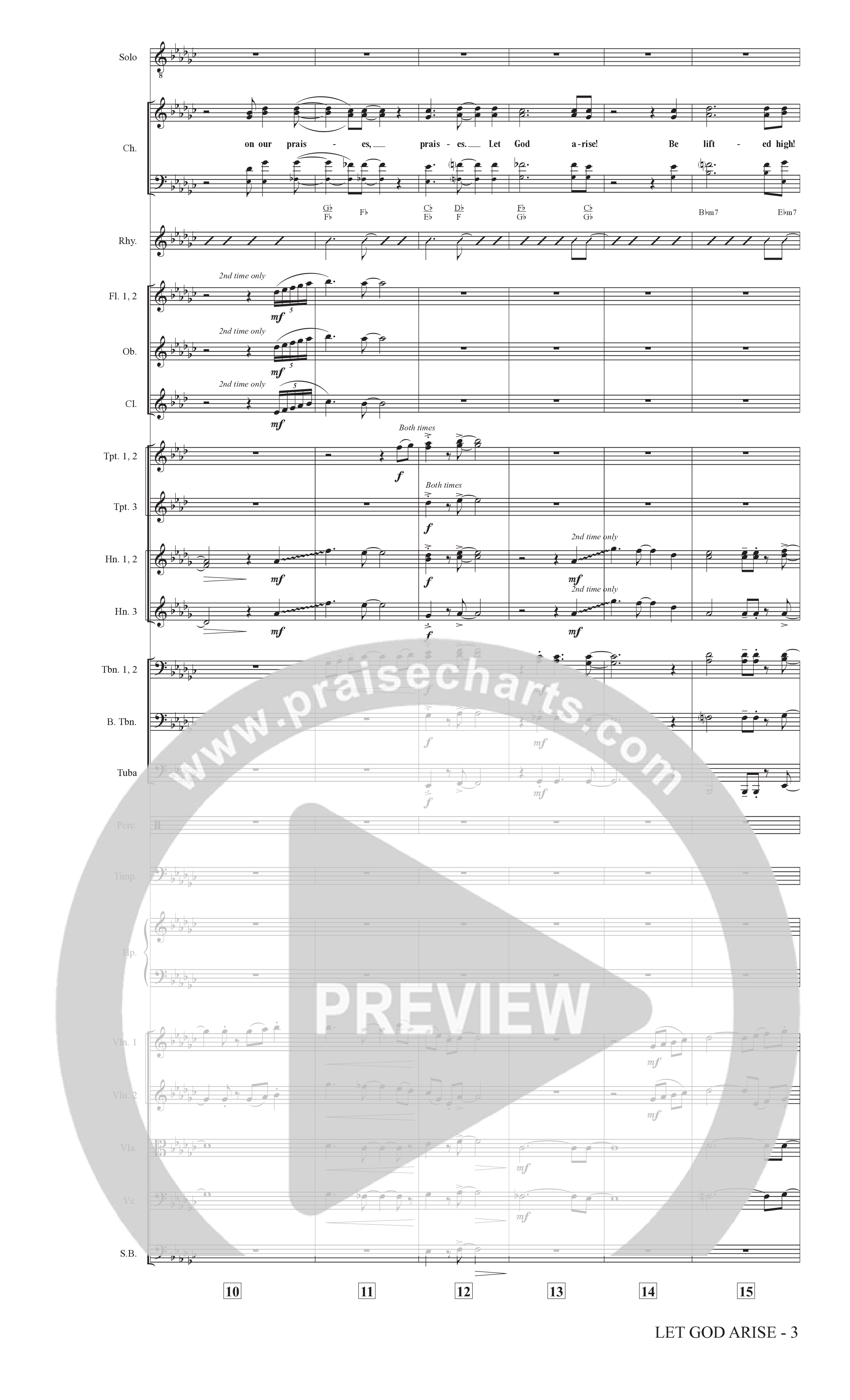 Let God Arise (Choral Anthem SATB) Conductor's Score (The Brooklyn Tabernacle Choir / Arr. Carol Cymbala / Orch. Jason Michael Webb)