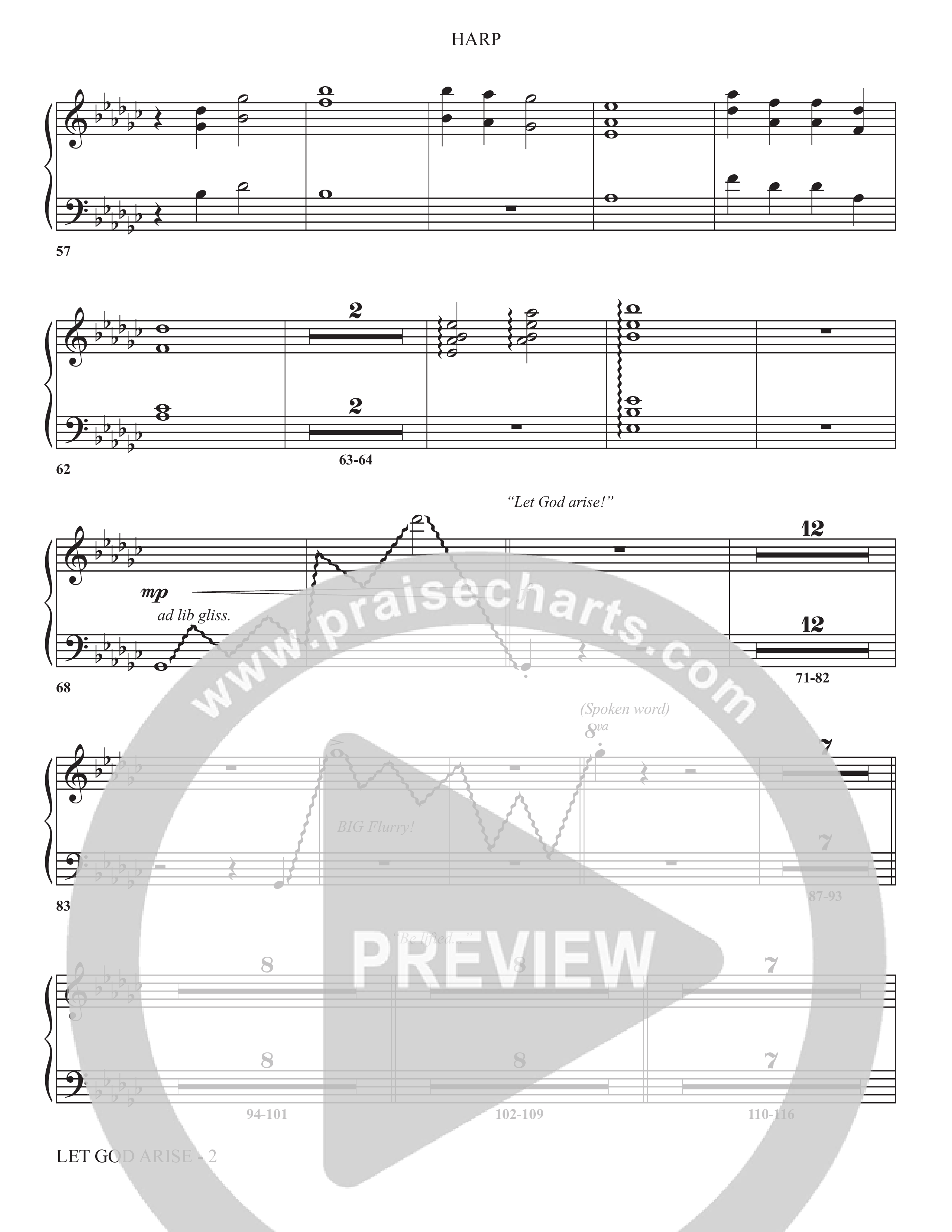 Let God Arise (Choral Anthem SATB) Harp (The Brooklyn Tabernacle Choir / Arr. Carol Cymbala / Orch. Jason Michael Webb)