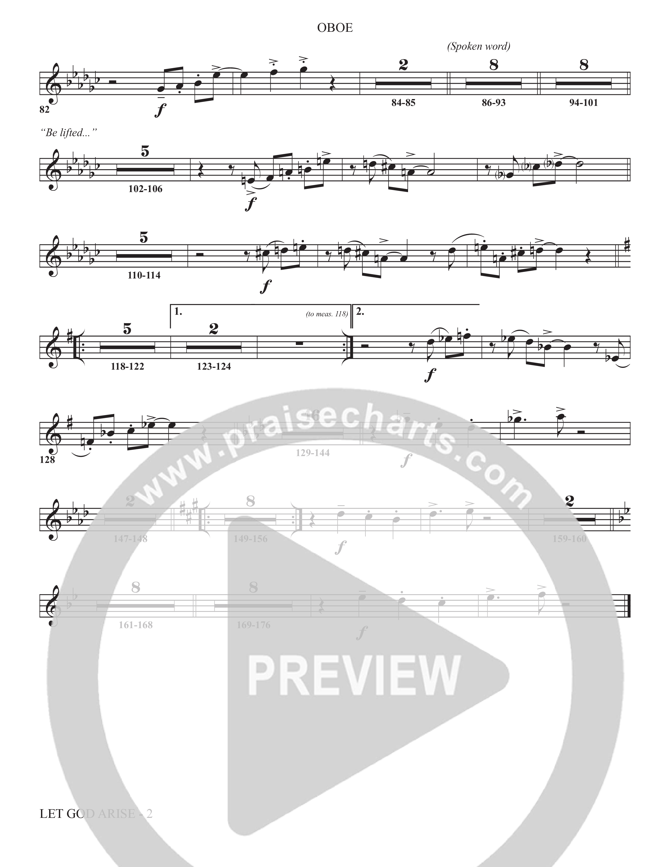 Let God Arise (Choral Anthem SATB) Oboe (The Brooklyn Tabernacle Choir / Arr. Carol Cymbala / Orch. Jason Michael Webb)