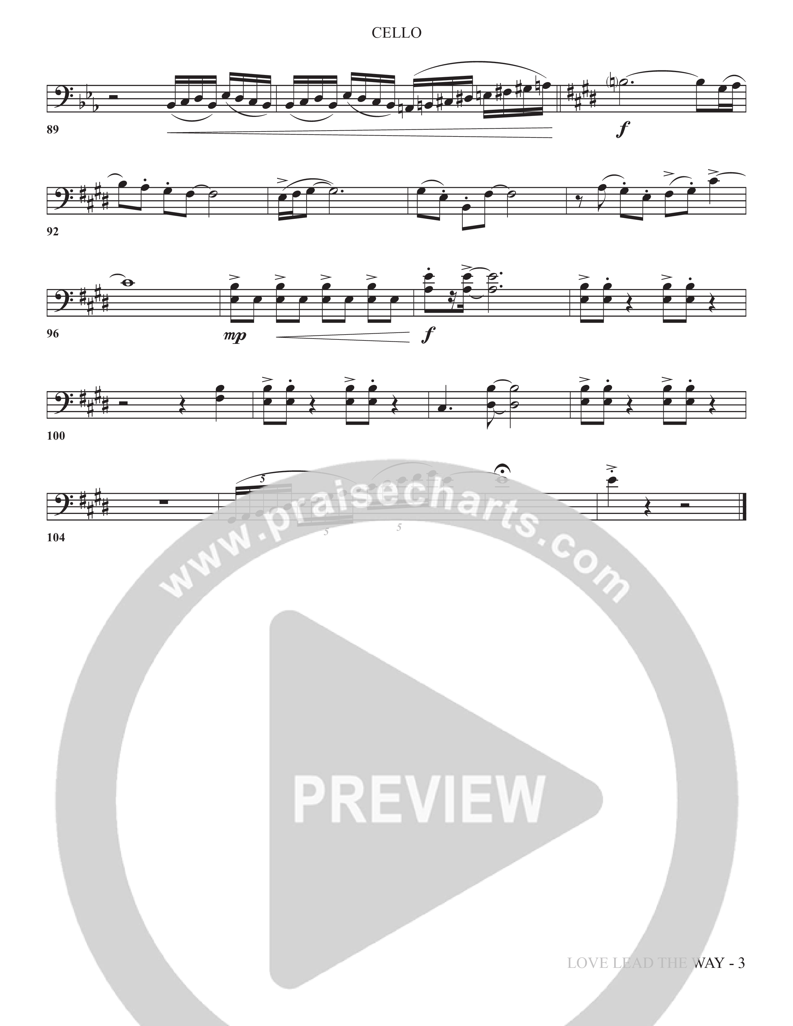 Love Lead The Way (Choral Anthem SATB) Cello (The Brooklyn Tabernacle Choir / Arr. Carol Cymbala / Orch. Jason Michael Webb)