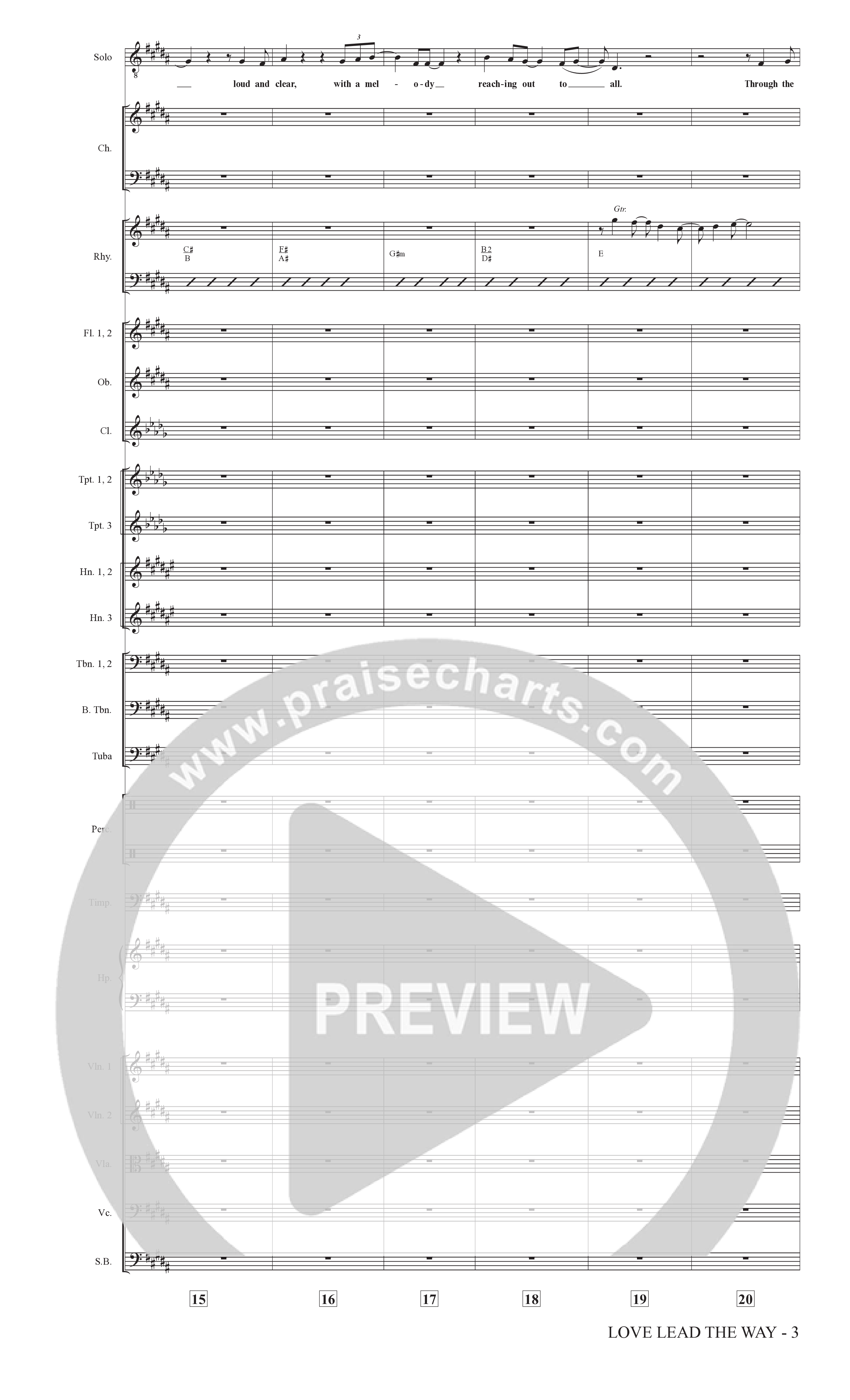 Love Lead The Way (Choral Anthem SATB) Conductor's Score (The Brooklyn Tabernacle Choir / Arr. Carol Cymbala / Orch. Jason Michael Webb)