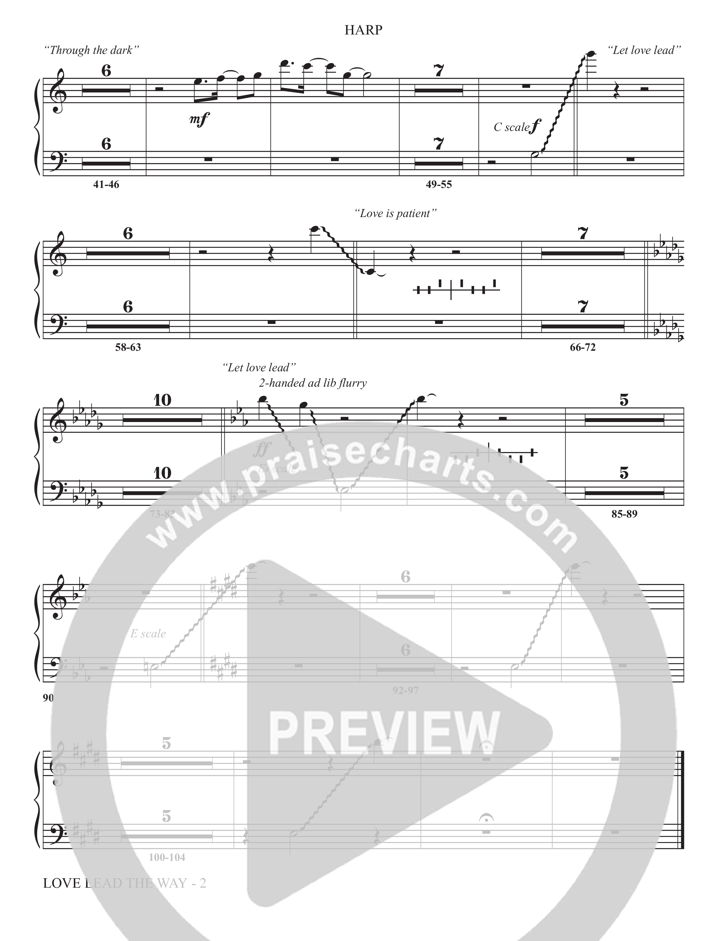 Love Lead The Way (Choral Anthem SATB) Harp (The Brooklyn Tabernacle Choir / Arr. Carol Cymbala / Orch. Jason Michael Webb)