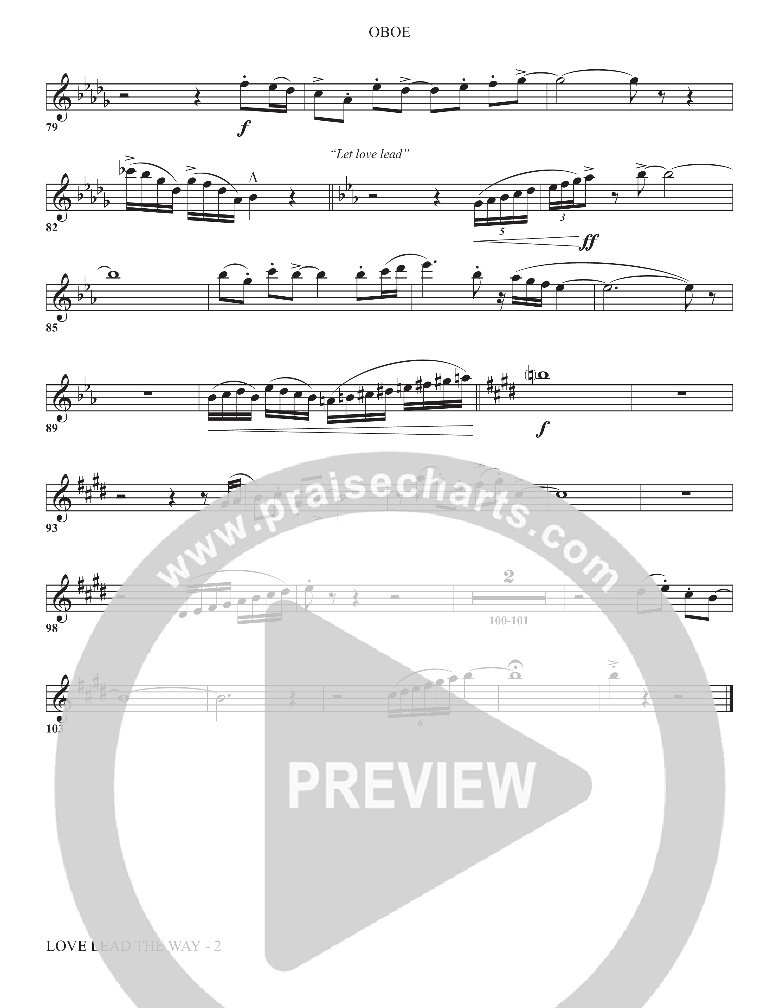 Love Lead The Way (Choral Anthem SATB) Oboe (The Brooklyn Tabernacle Choir / Arr. Carol Cymbala / Orch. Jason Michael Webb)