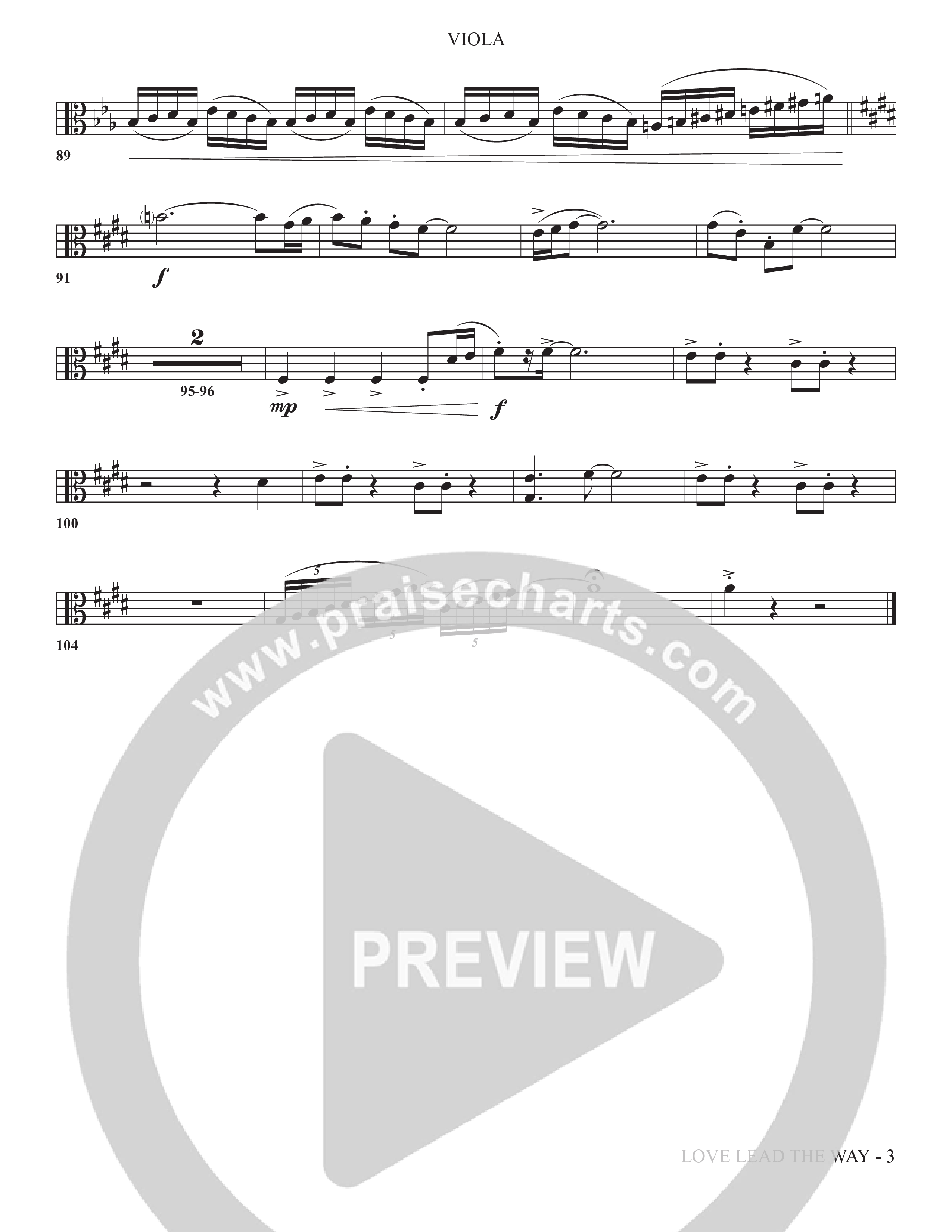 Love Lead The Way (Choral Anthem SATB) Viola (The Brooklyn Tabernacle Choir / Arr. Carol Cymbala / Orch. Jason Michael Webb)