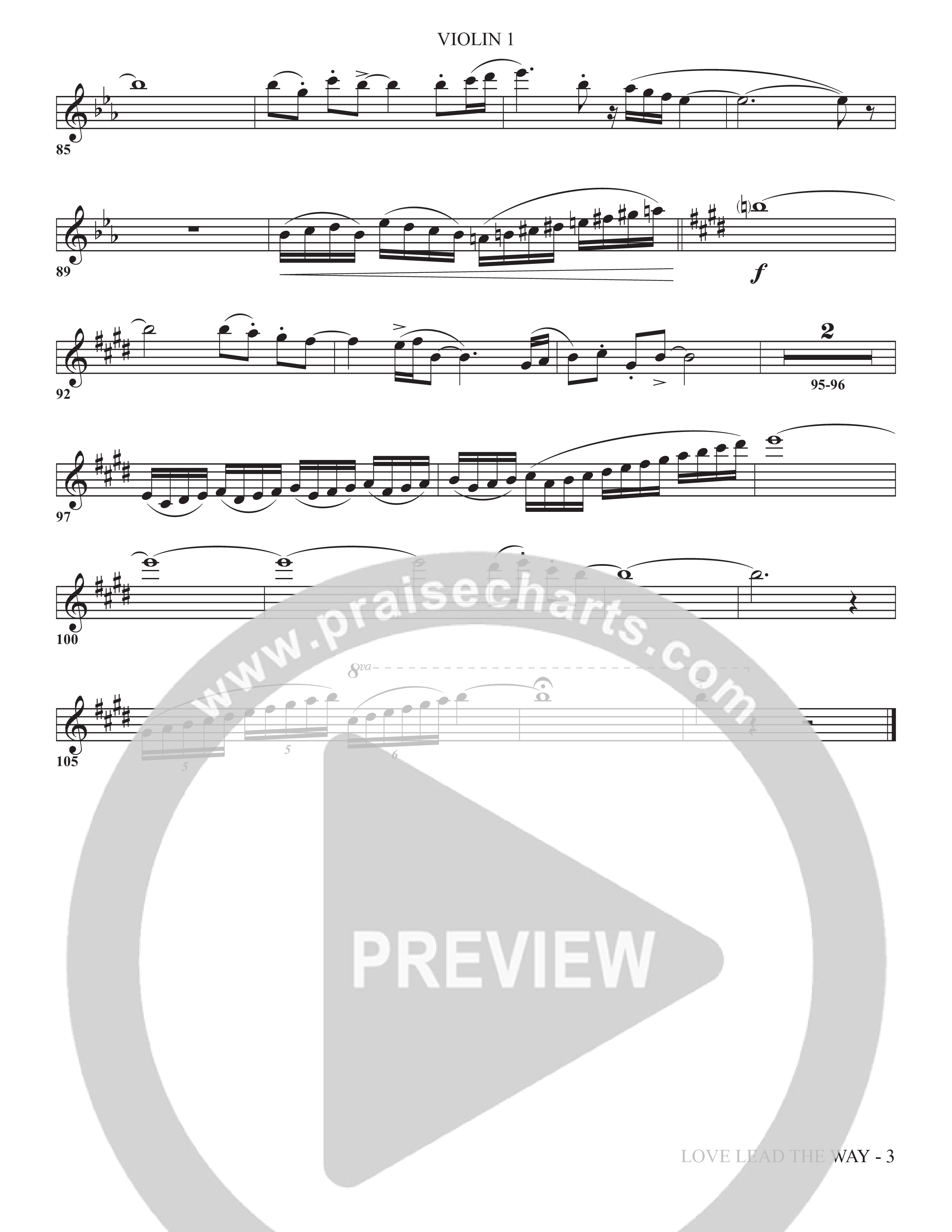 Love Lead The Way (Choral Anthem SATB) Violin 1 (The Brooklyn Tabernacle Choir / Arr. Carol Cymbala / Orch. Jason Michael Webb)