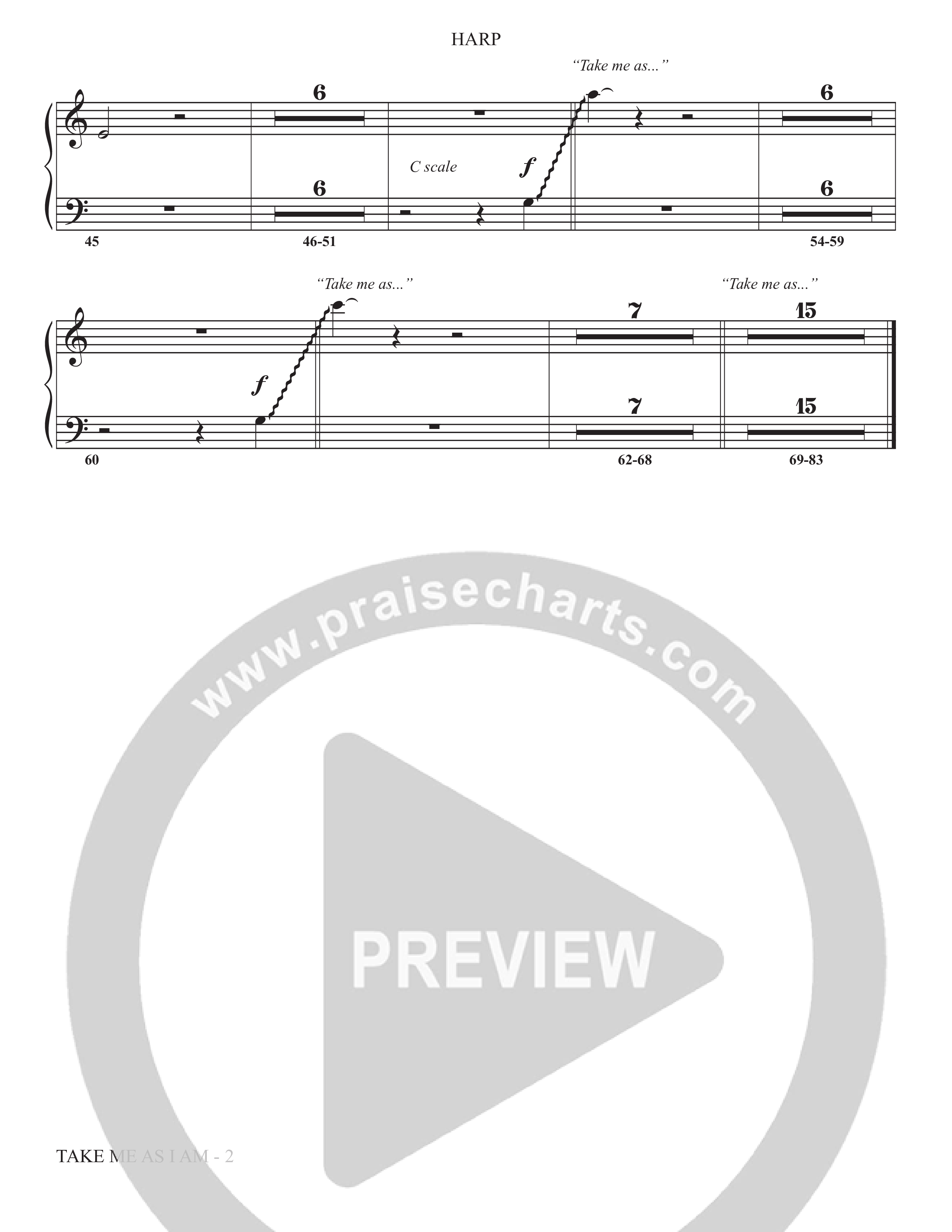 Take Me As I Am (Choral Anthem SATB) Harp (The Brooklyn Tabernacle Choir / Arr. Carol Cymbala / Orch. Jason Michael Webb)