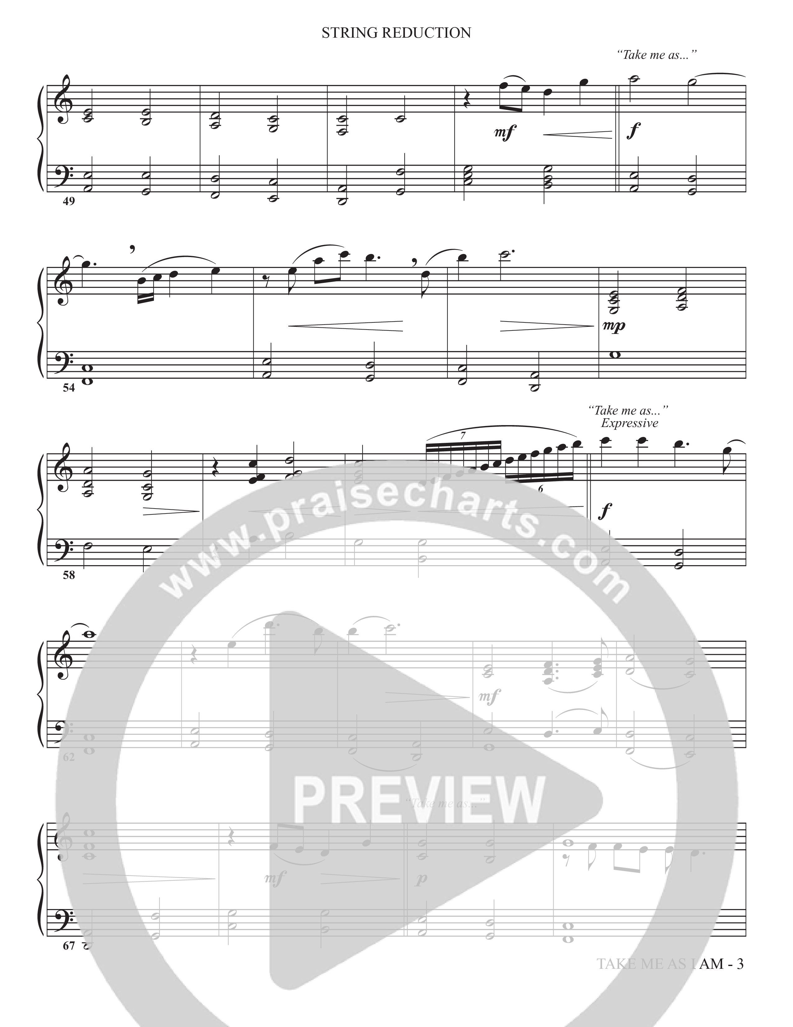 Take Me As I Am (Choral Anthem SATB) String Reduction (The Brooklyn Tabernacle Choir / Arr. Carol Cymbala / Orch. Jason Michael Webb)
