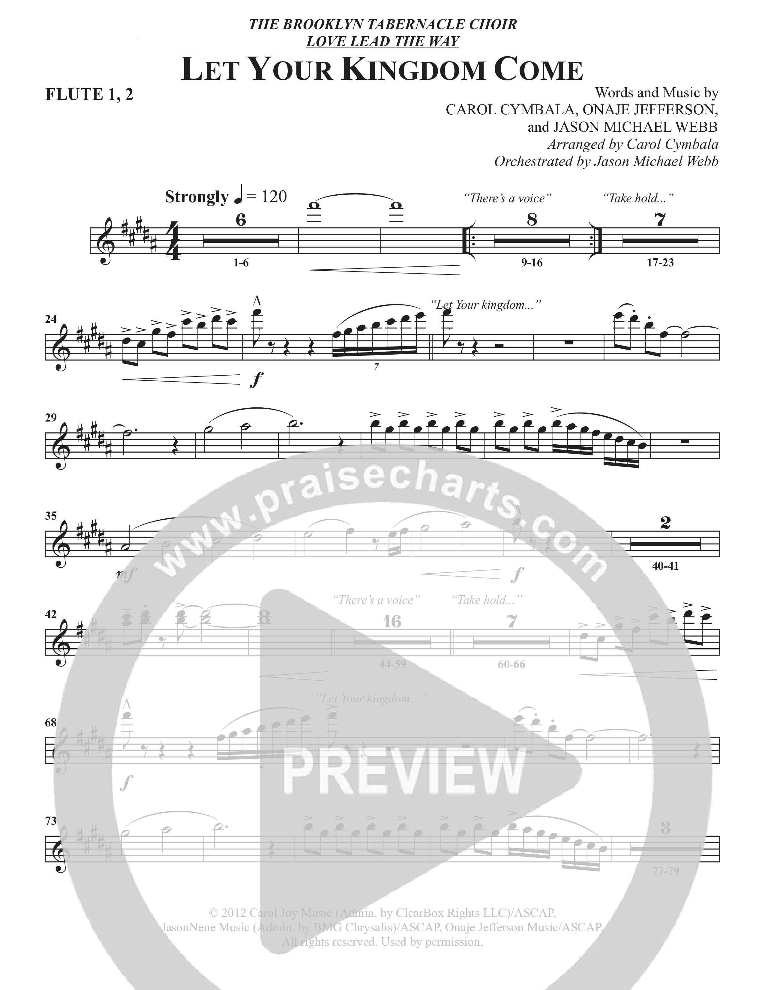 Let Your Kingdom Come (Choral Anthem SATB) Flute 1/2 (The Brooklyn Tabernacle Choir / Arr. Carol Cymbala / Orch. Jason Michael Webb)