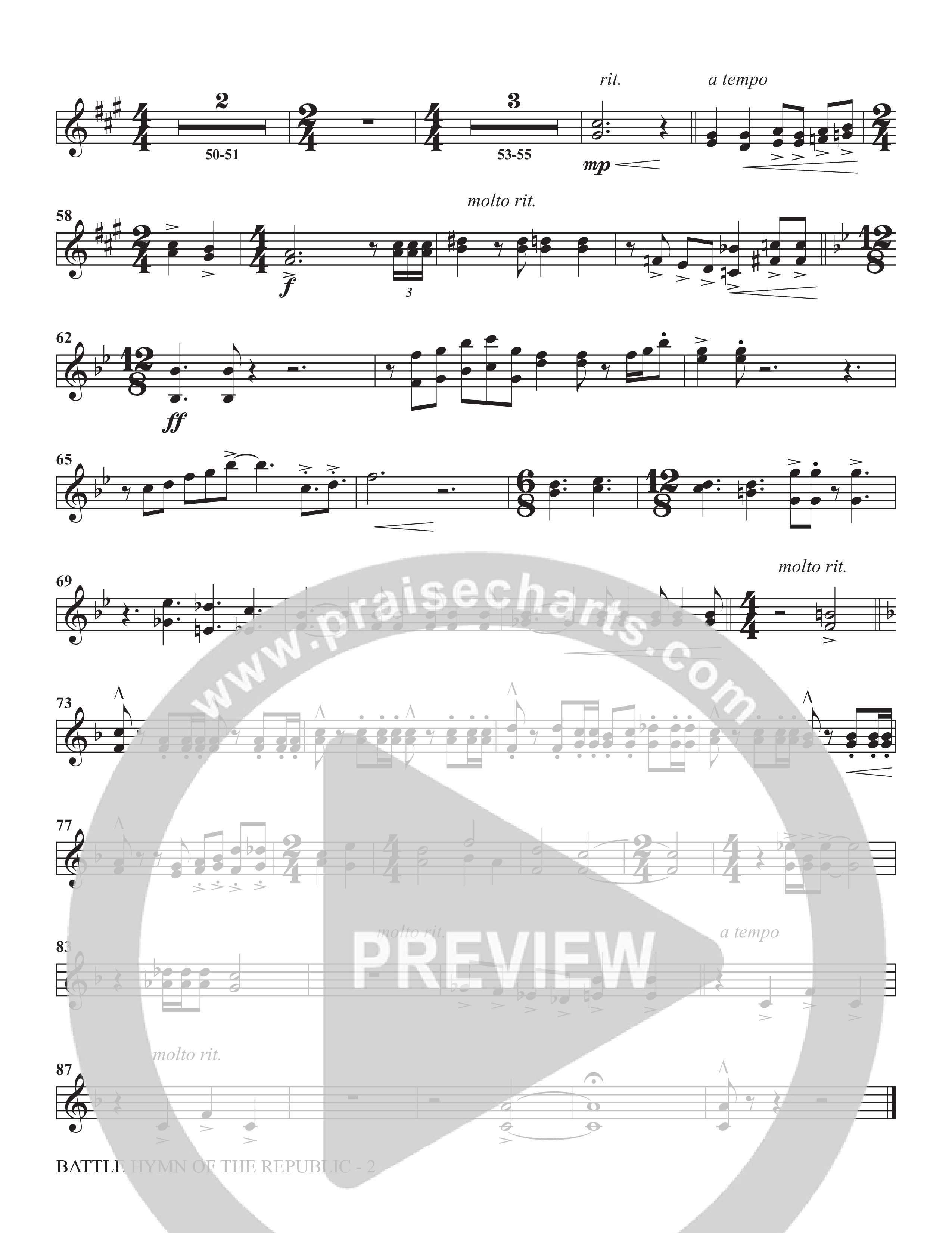 Battle Hymn Of The Republic (Choral Anthem SATB) Tenor Sax/Baritone T.C. (The Brooklyn Tabernacle Choir / Arr. Carol Cymbala / Arr. Jason Webb / Orch. David Hamilton)