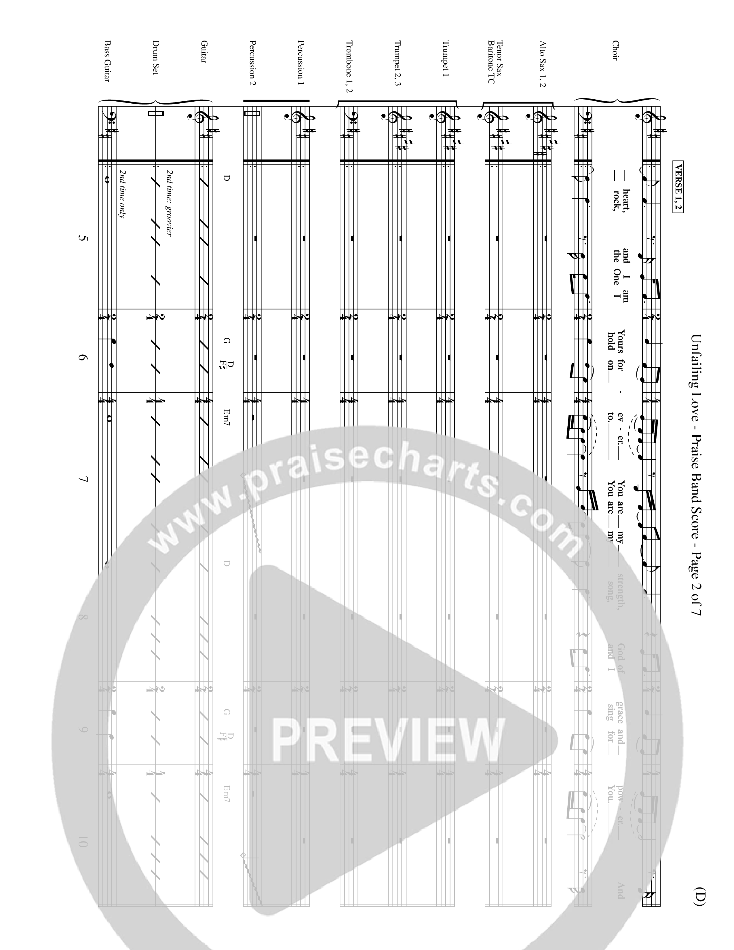 Unfailing Love (Choral Anthem SATB) Conductor's Score (Word Music Choral / Orch. Dave Williamson)
