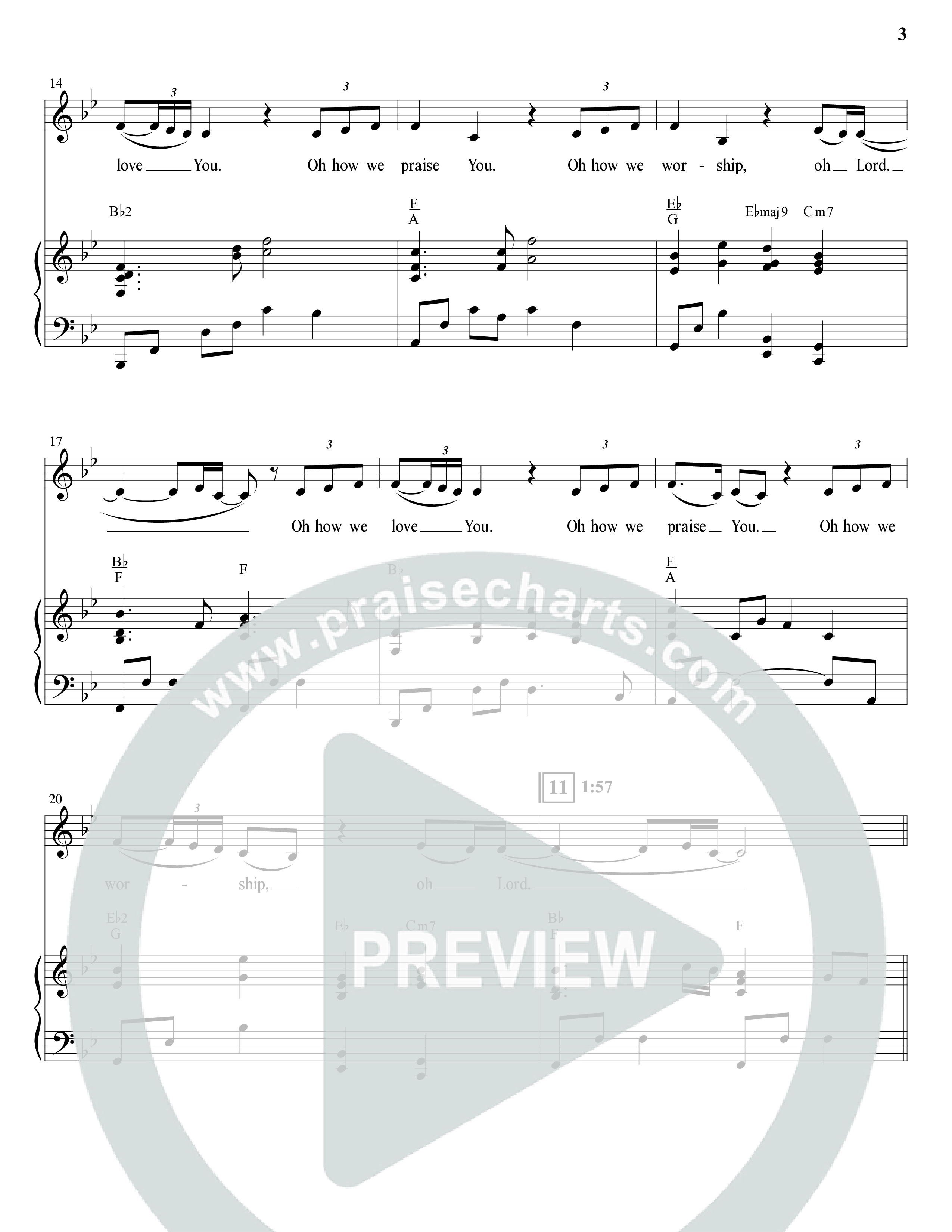 Oh How We Love You (Choral Anthem SATB) Anthem (SATB/Piano) (The Brooklyn Tabernacle Choir / Arr. Carol Cymbala / Orch. J. Daniel Smith)