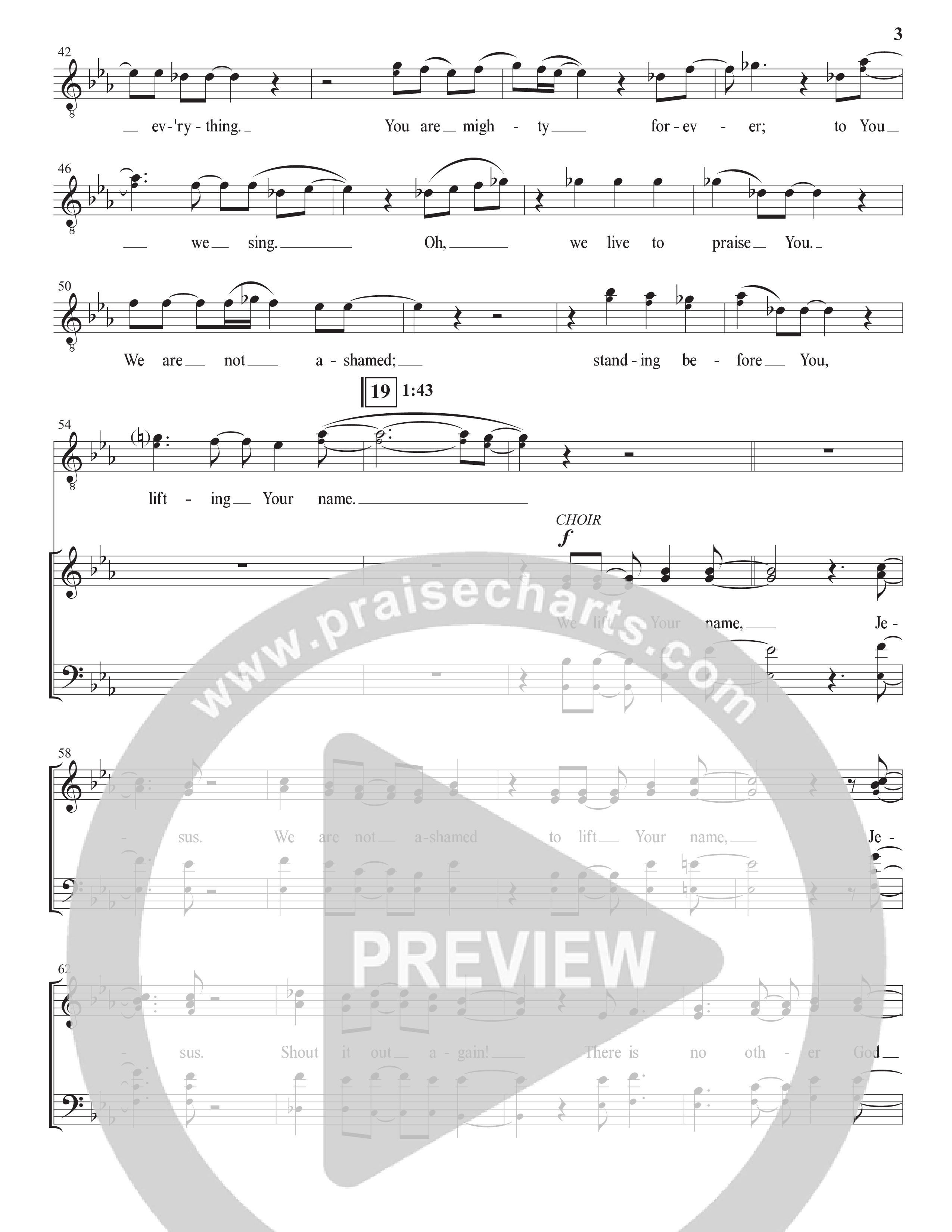 We Lift Your Name (Choral Anthem SATB) Choir Sheet (SATB) (The Brooklyn Tabernacle Choir / Arr. Carol Cymbala / Orch. Chris McDonald)